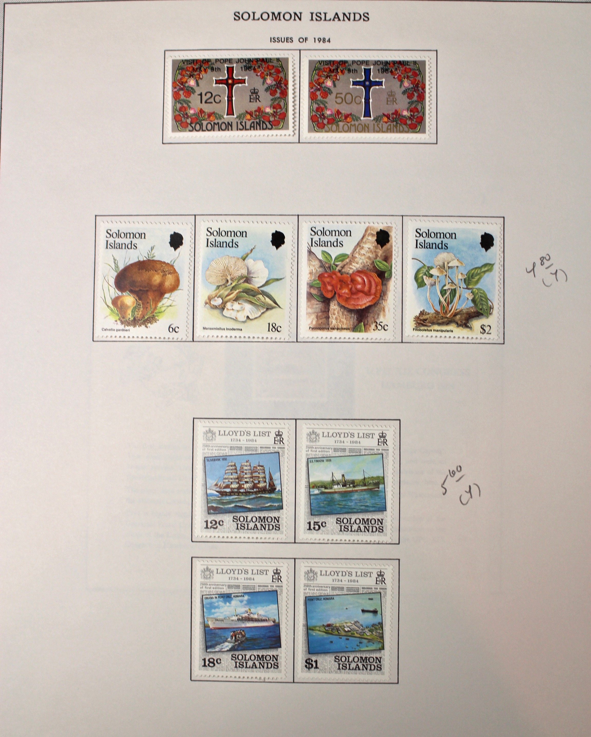 Mint Solomon Islands Stamp Collection