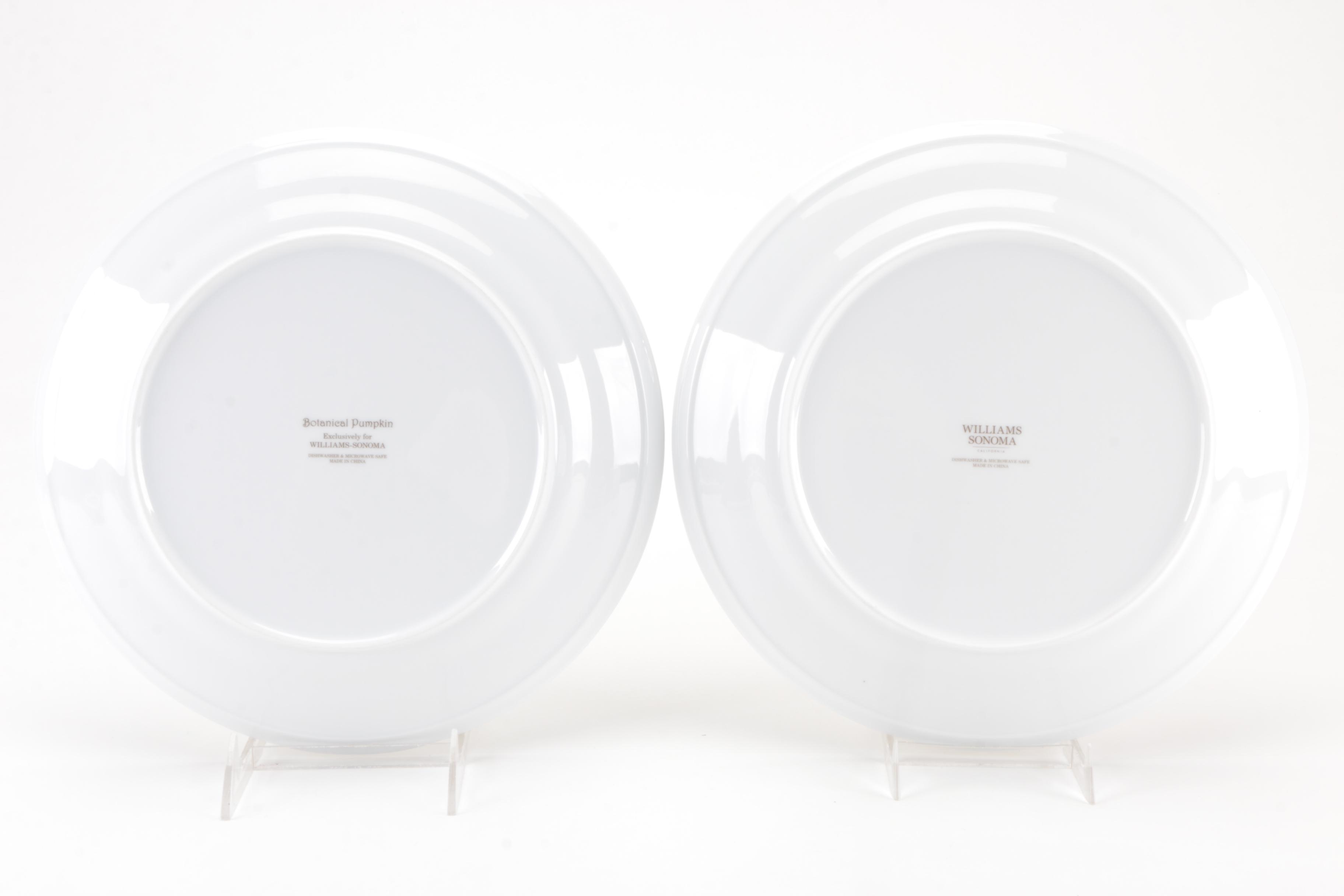 Williams-Sonoma "Botanical Pumpkin" Porcelain Dinnerware and Bowl