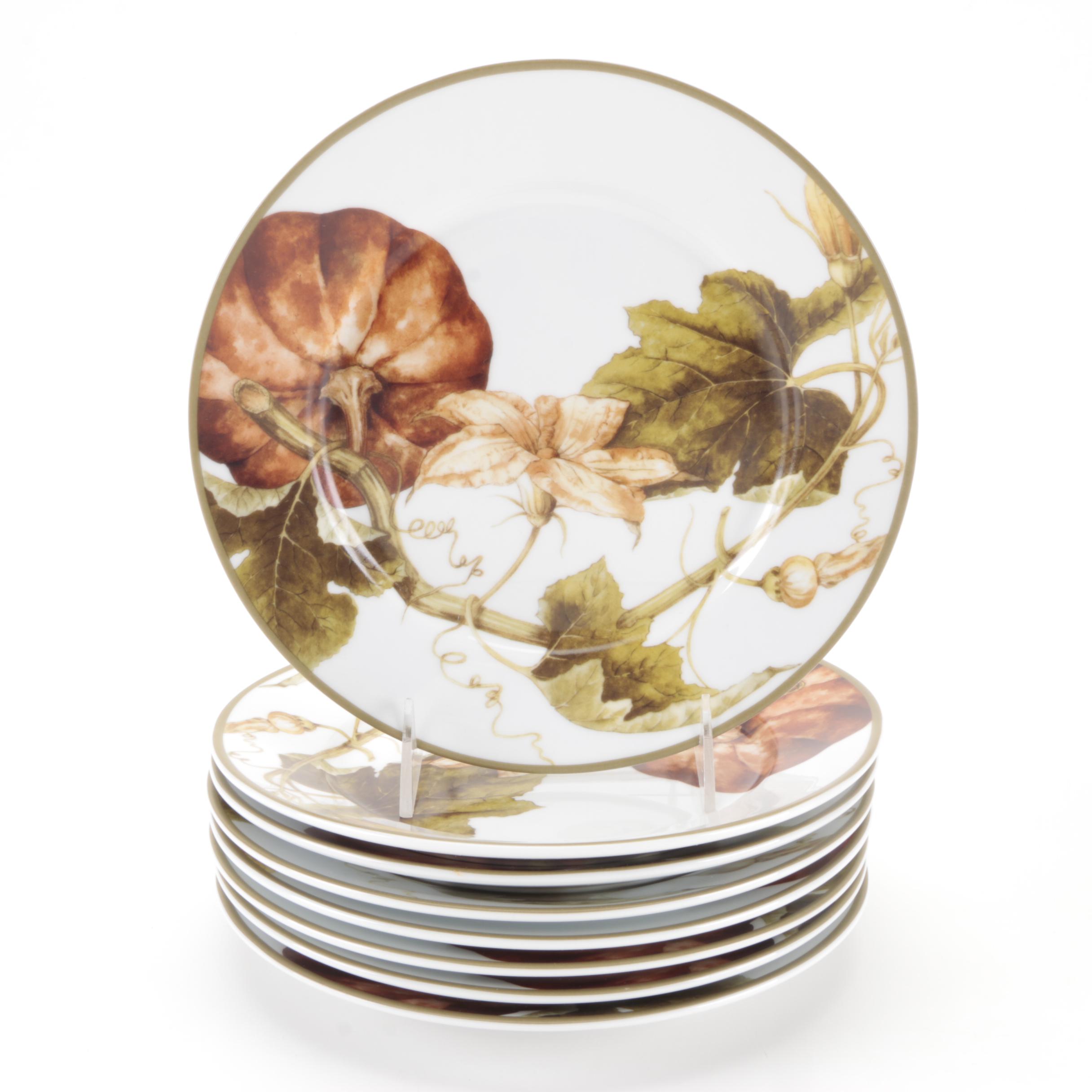 Williams-Sonoma "Botanical Pumpkin" Porcelain Dinnerware and Bowl