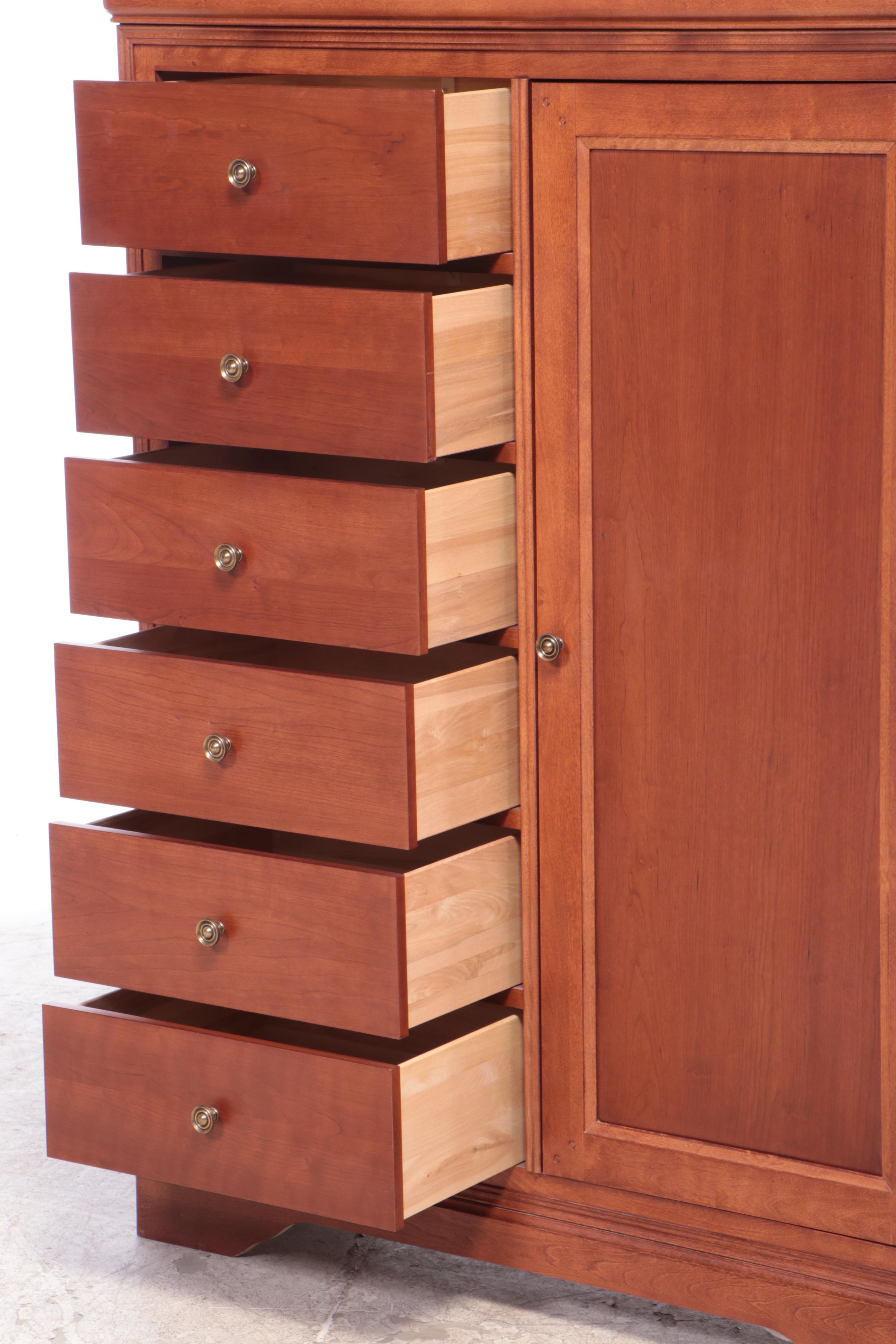 HPL Mobilier Furniture Louis Philippe Style Cherrywood Six-Drawer Clothes Press