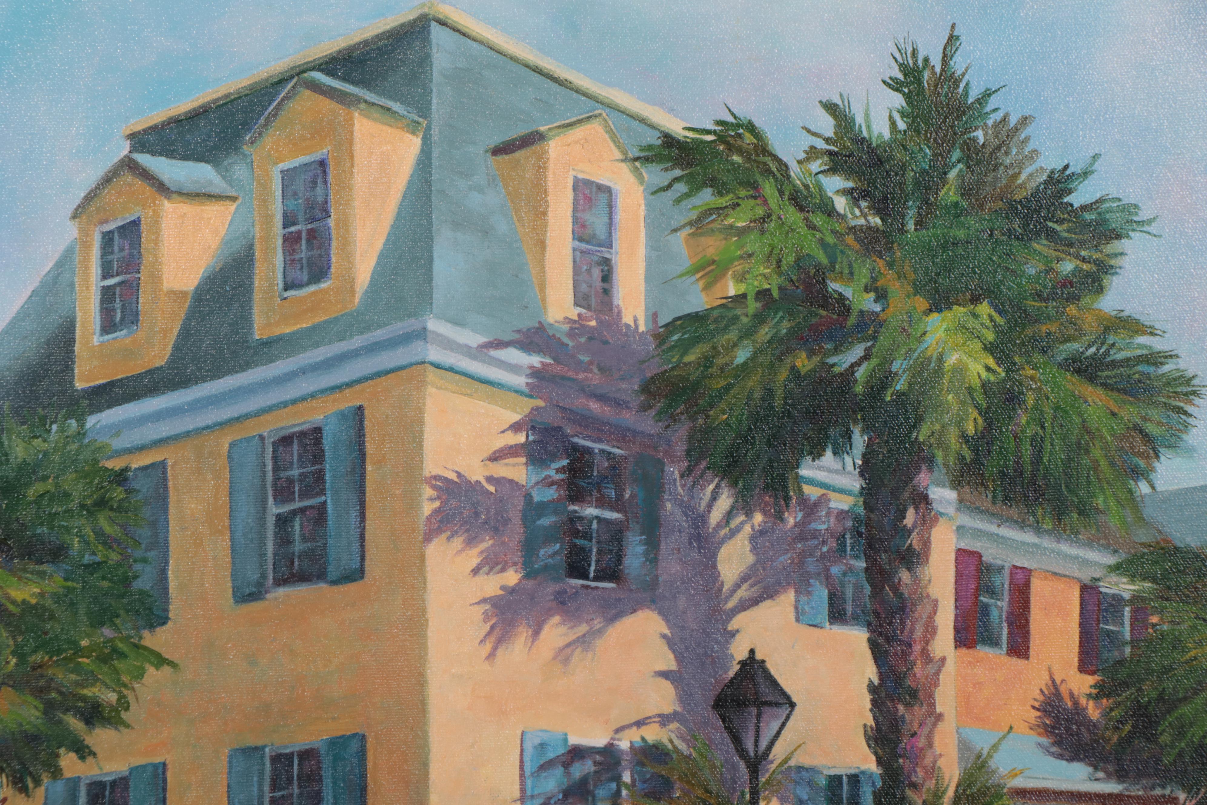 Carolyn Callis Residential Architecture Oil Painting, Circa 2005