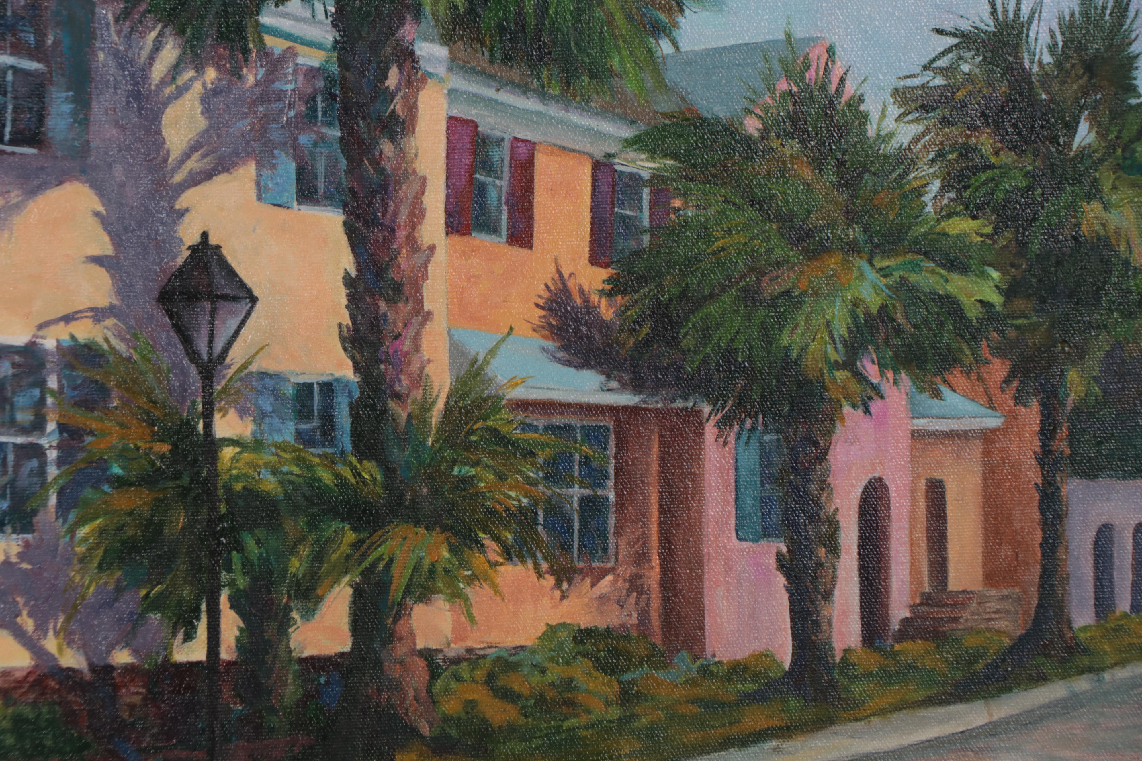 Carolyn Callis Residential Architecture Oil Painting, Circa 2005