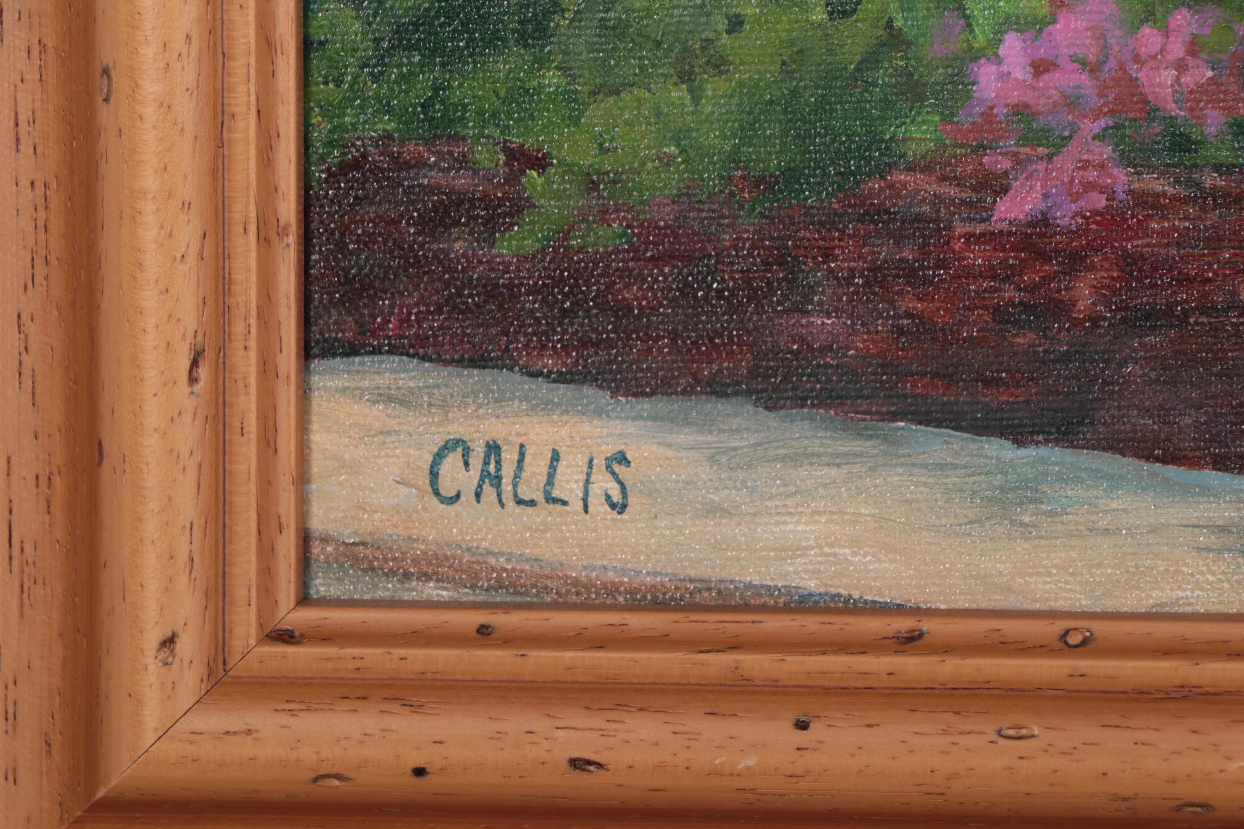 Carolyn Callis Residential Architecture Oil Painting, Circa 2005