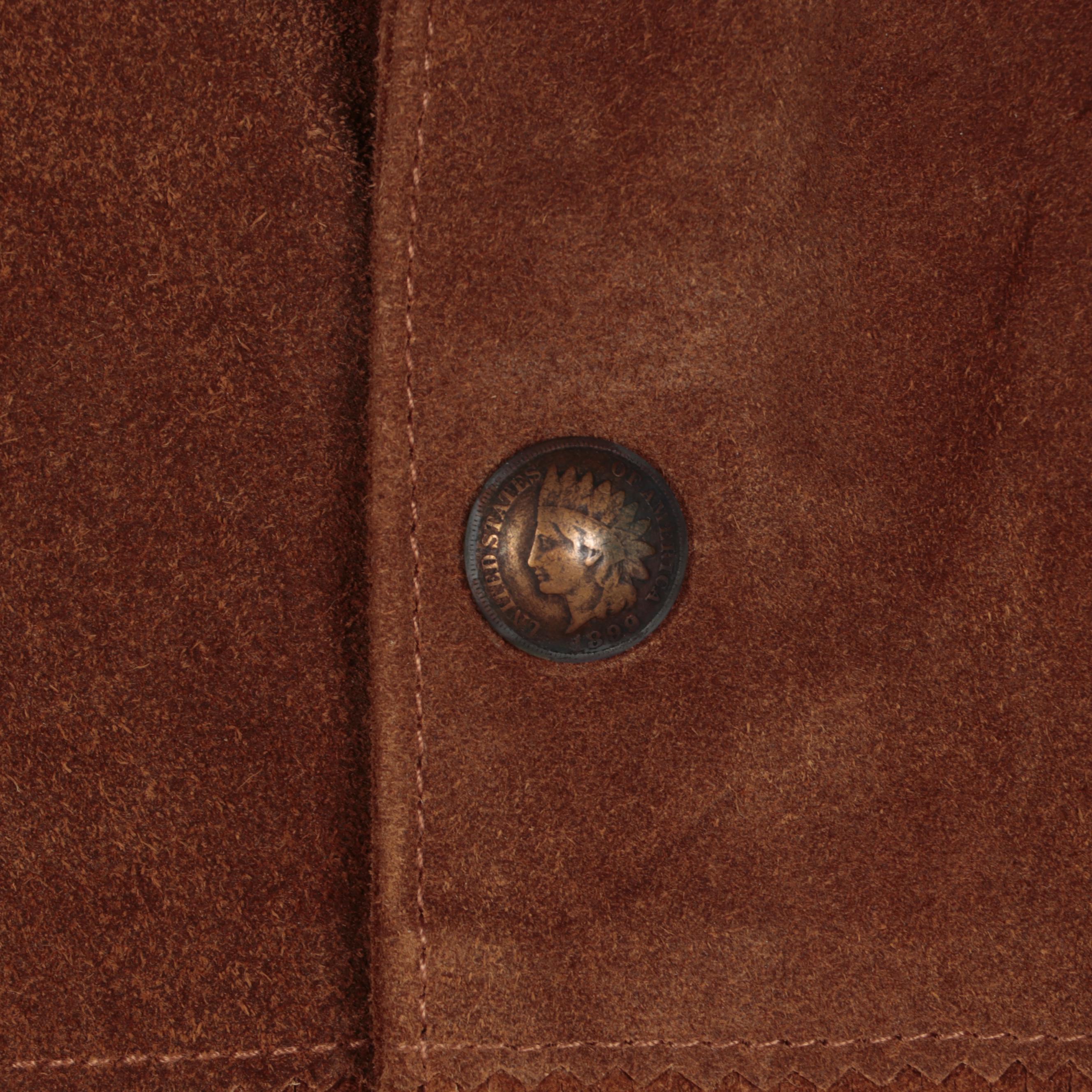 Scully Russet Brown Suede Fringe Jacket