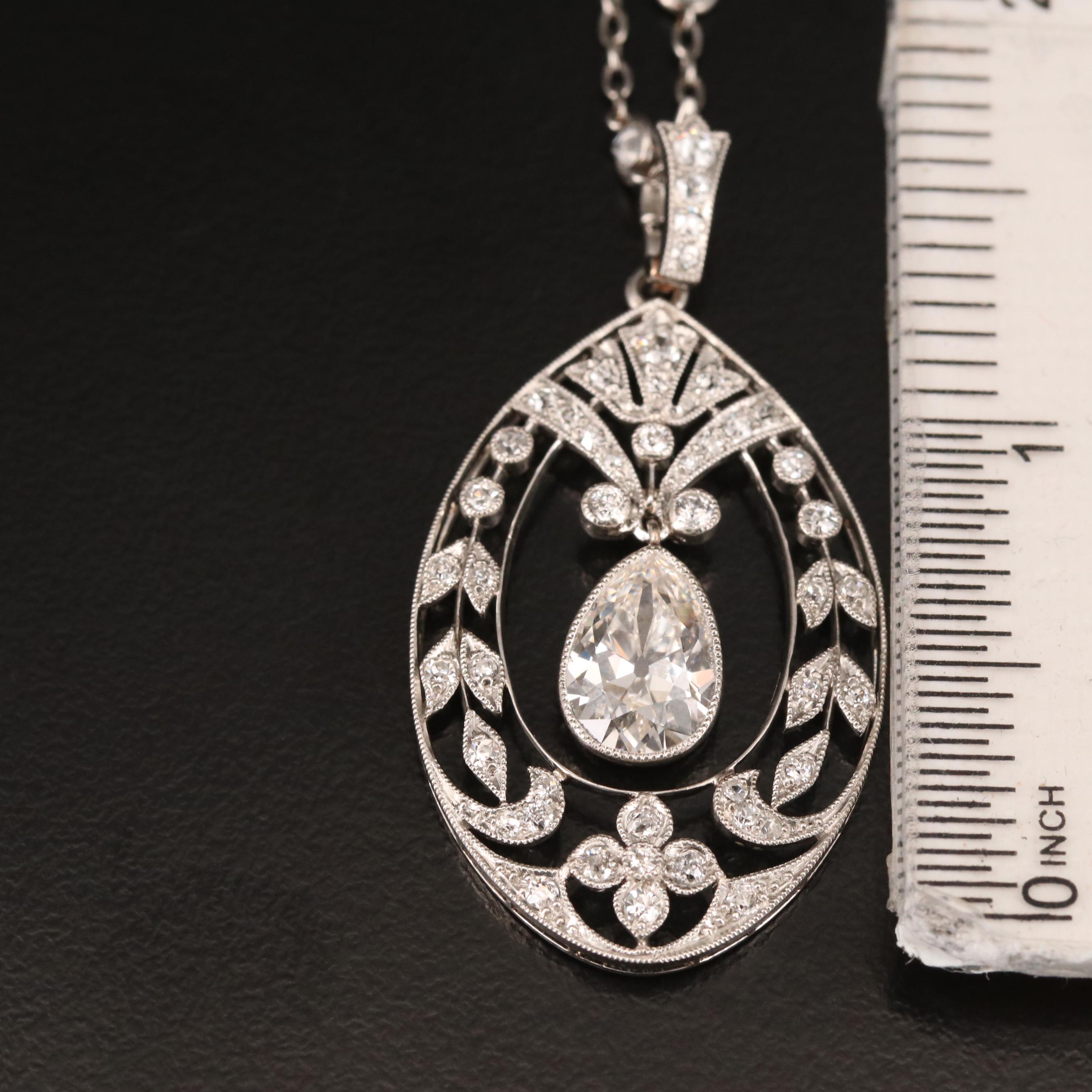 Black, Starr and Frost Platinum 4.45 CTW Diamond Articulated Pendant Necklace