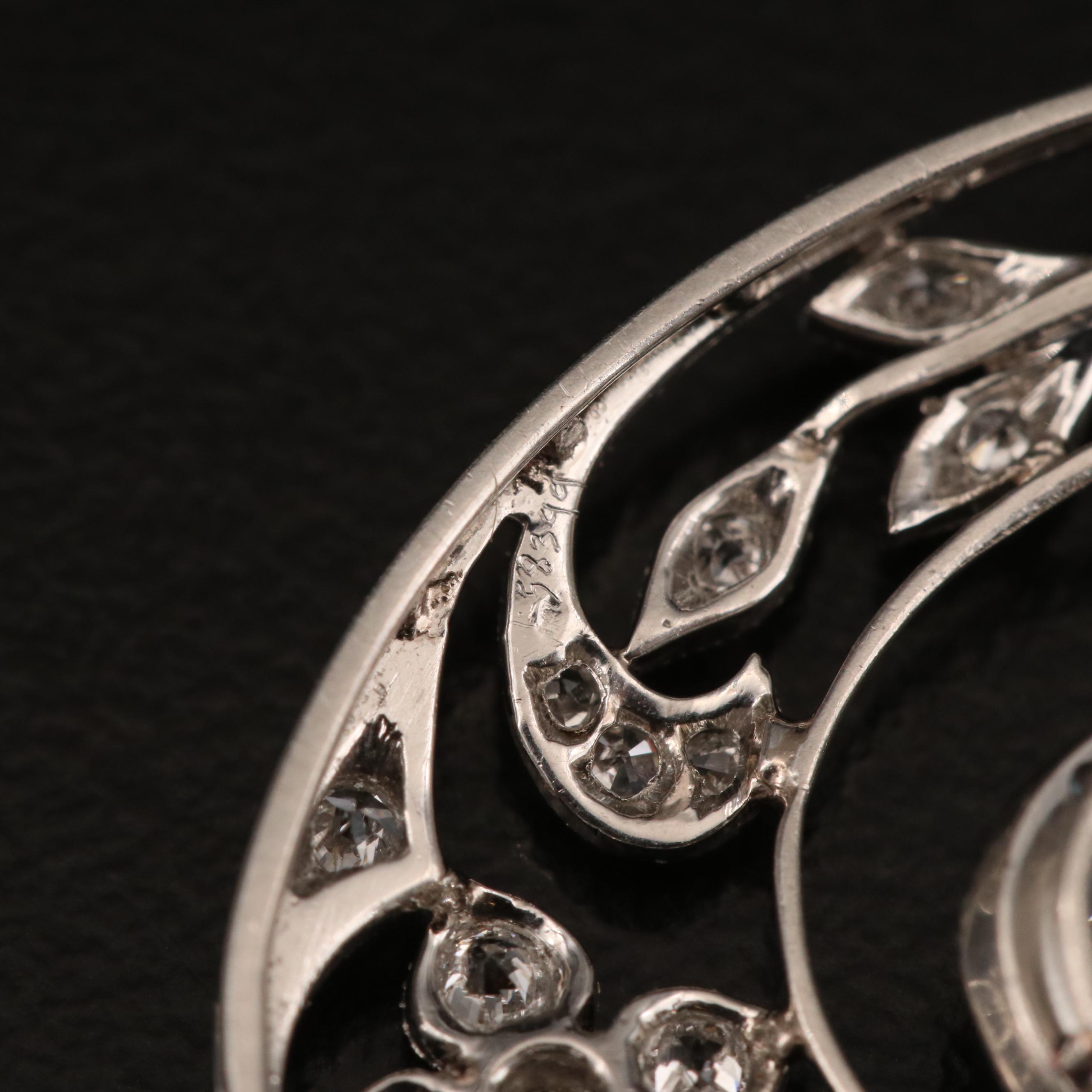 Black, Starr and Frost Platinum 4.45 CTW Diamond Articulated Pendant Necklace