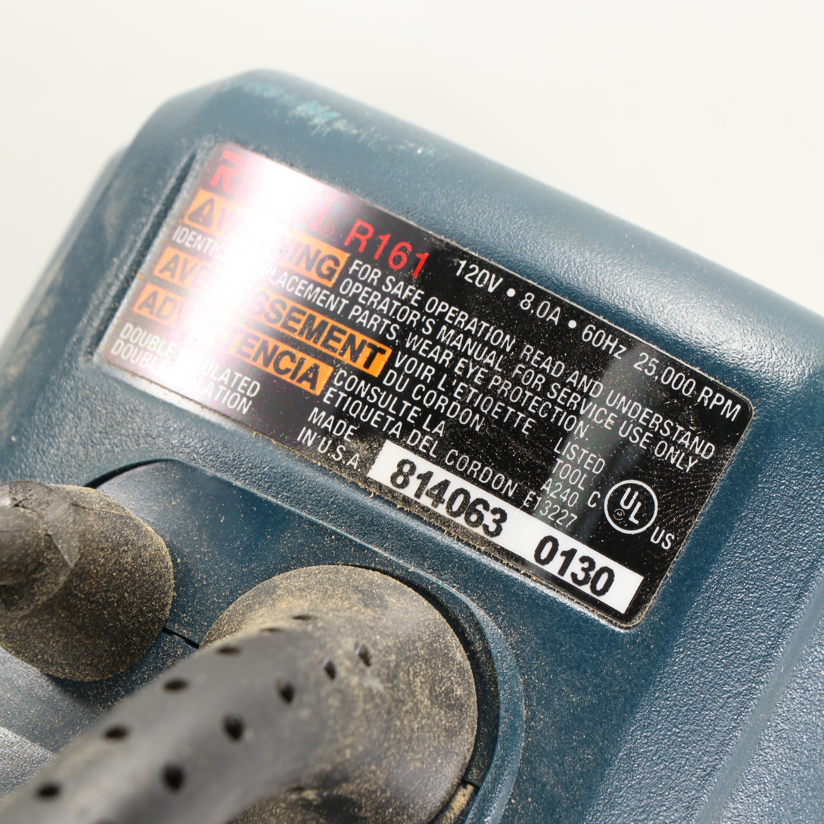 Ryobi "R161" Double-Insulated Electric Router