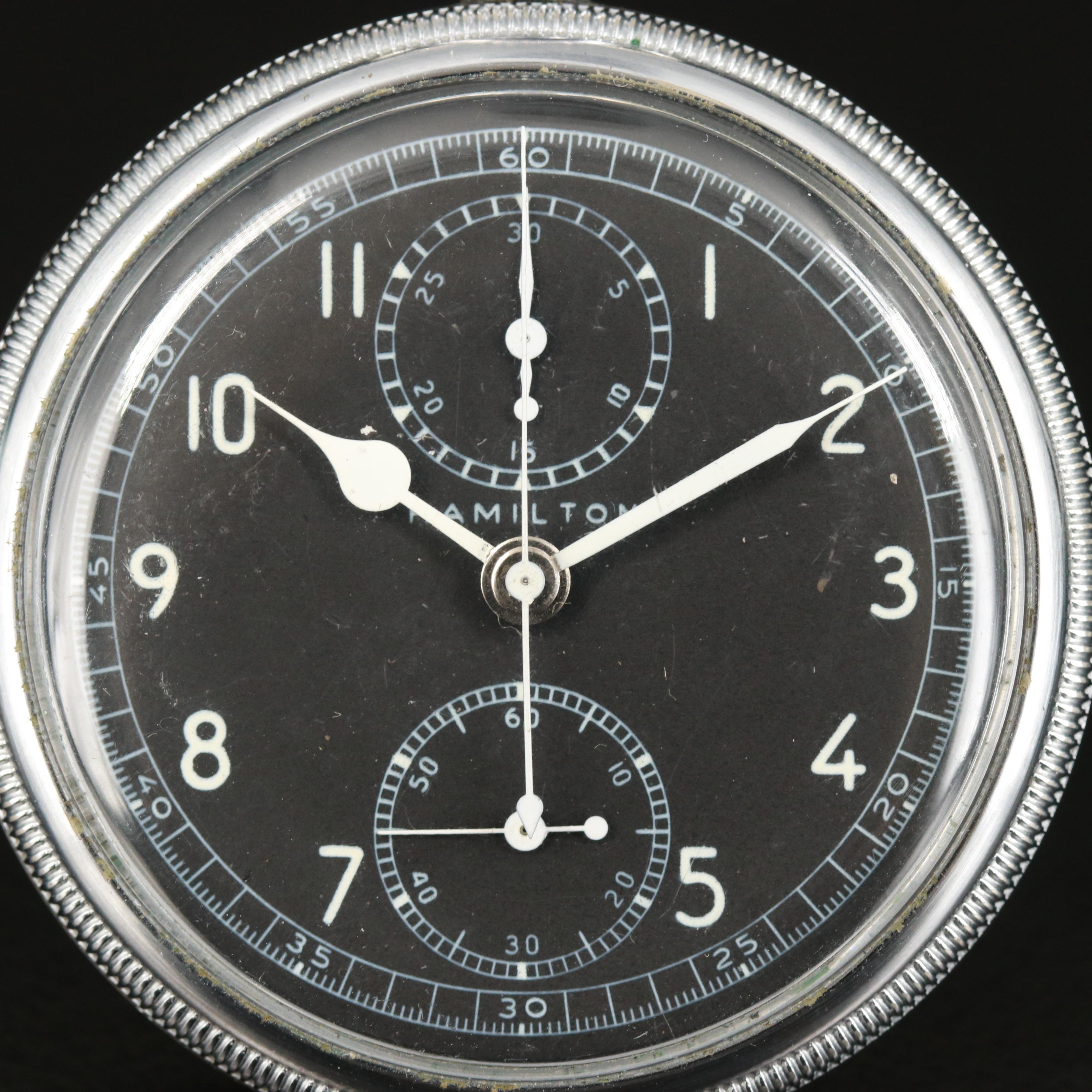 Hamilton WWII Military Issue Chronograph Pocket Watch