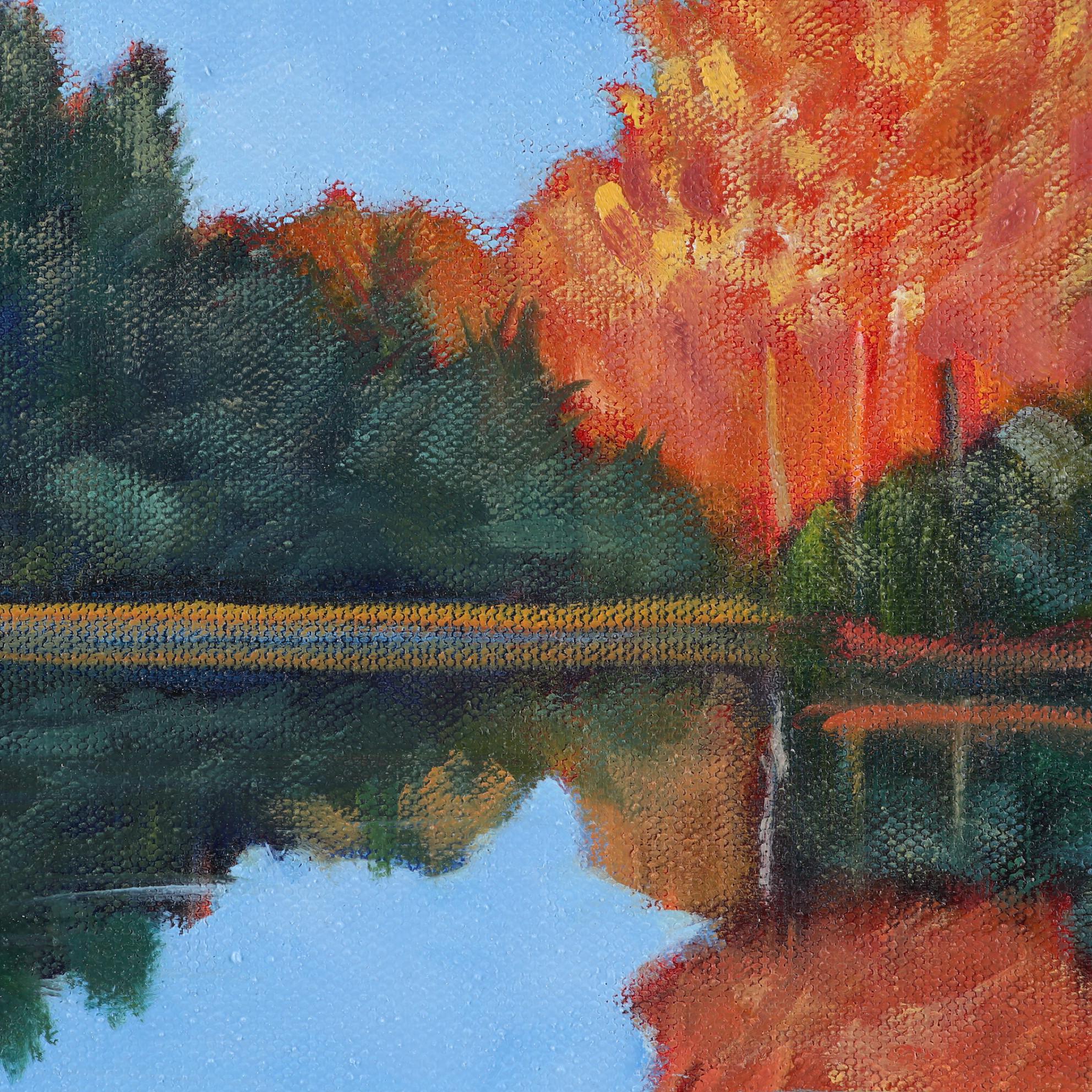 Jay Wilford Landscape Oil Painting "Mirror Lake," 21st Century