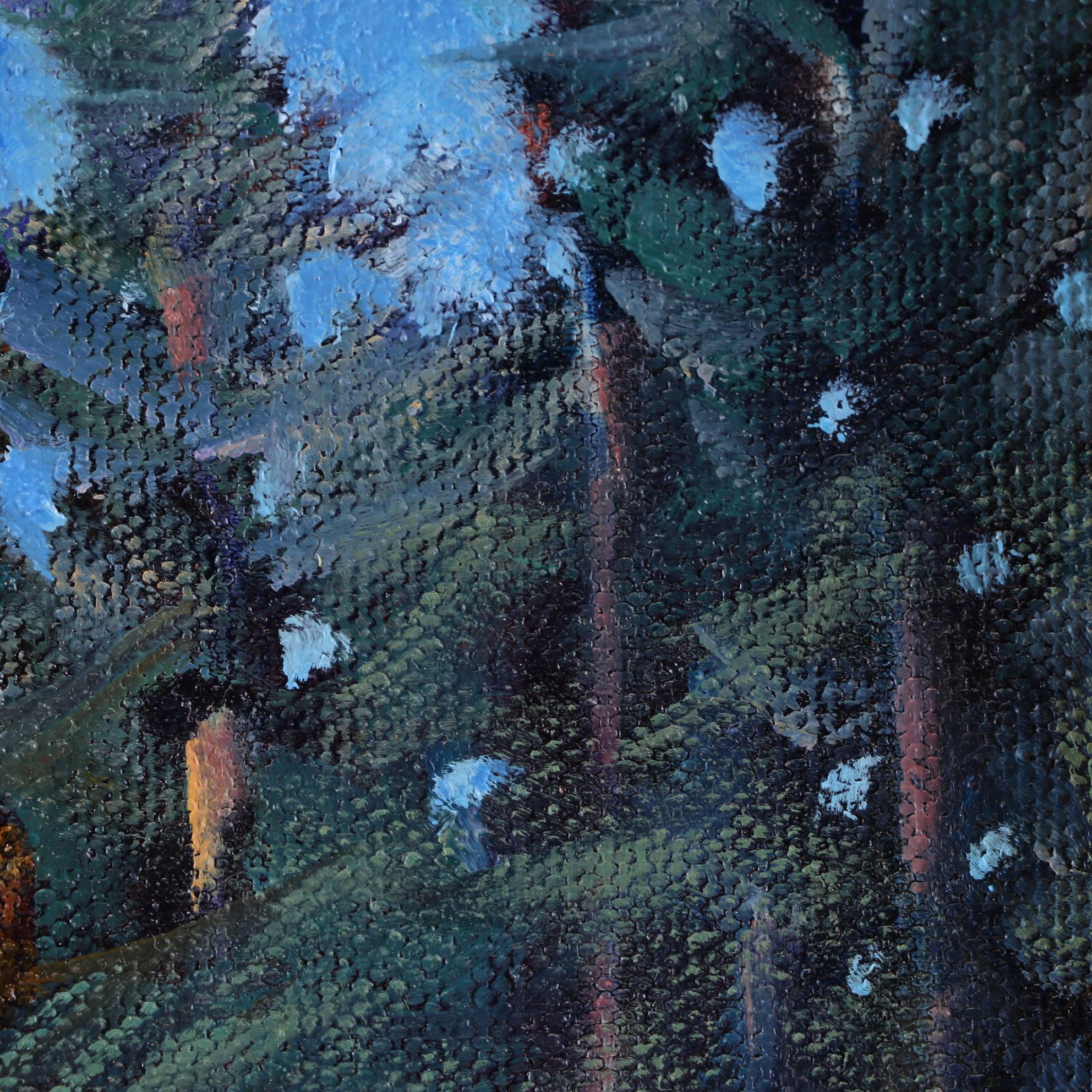 Jay Wilford Landscape Oil Painting "Mirror Lake," 21st Century