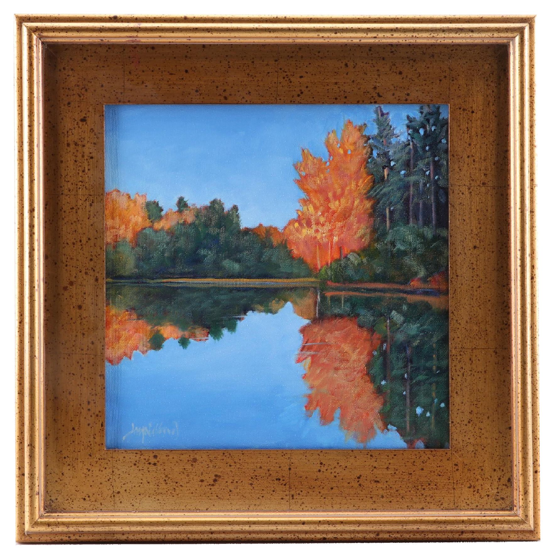 Jay Wilford Landscape Oil Painting "Mirror Lake," 21st Century