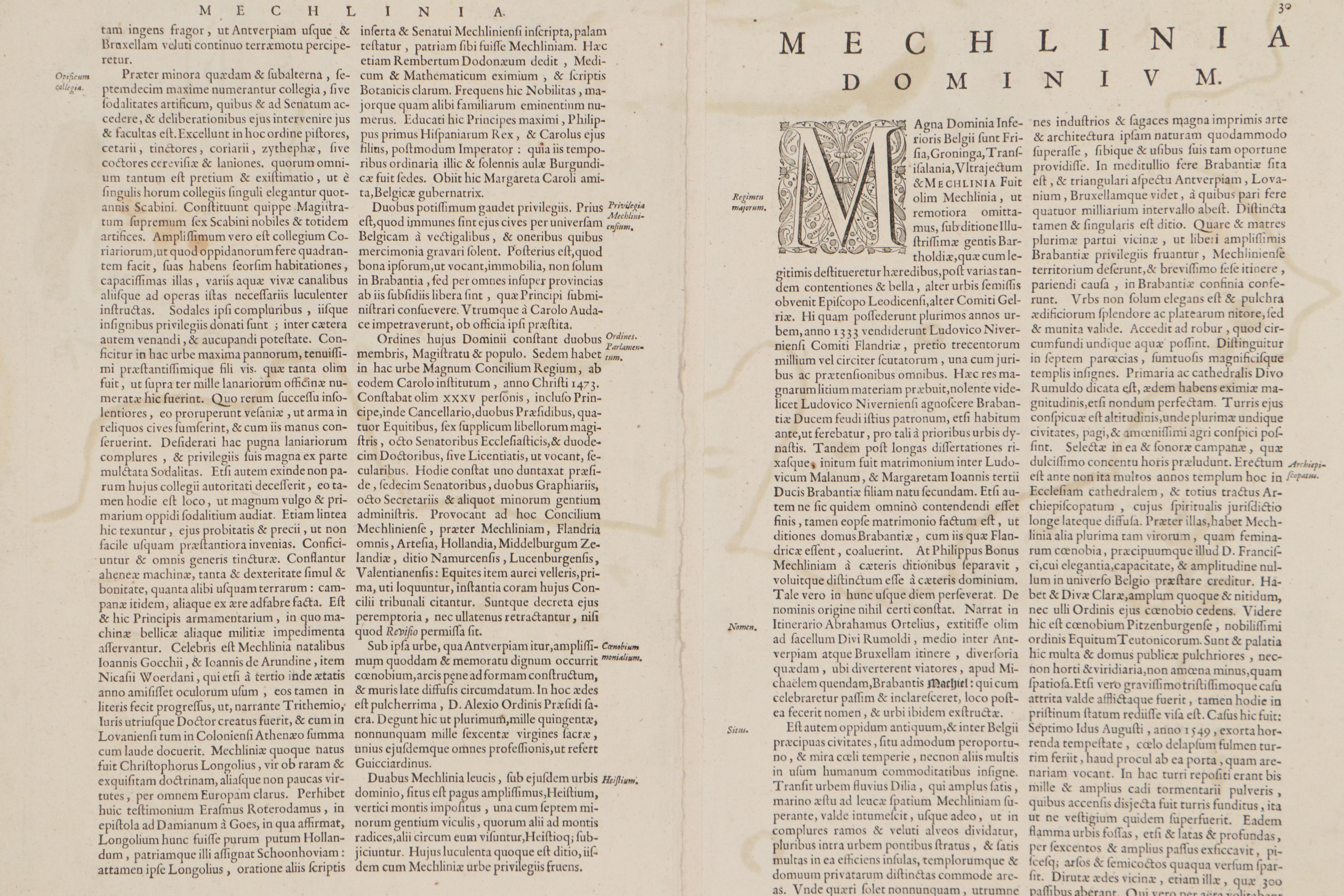 Willem Janszoon Blaeu Hand-Colored Engraving Map of Belgium, Late 17th Century