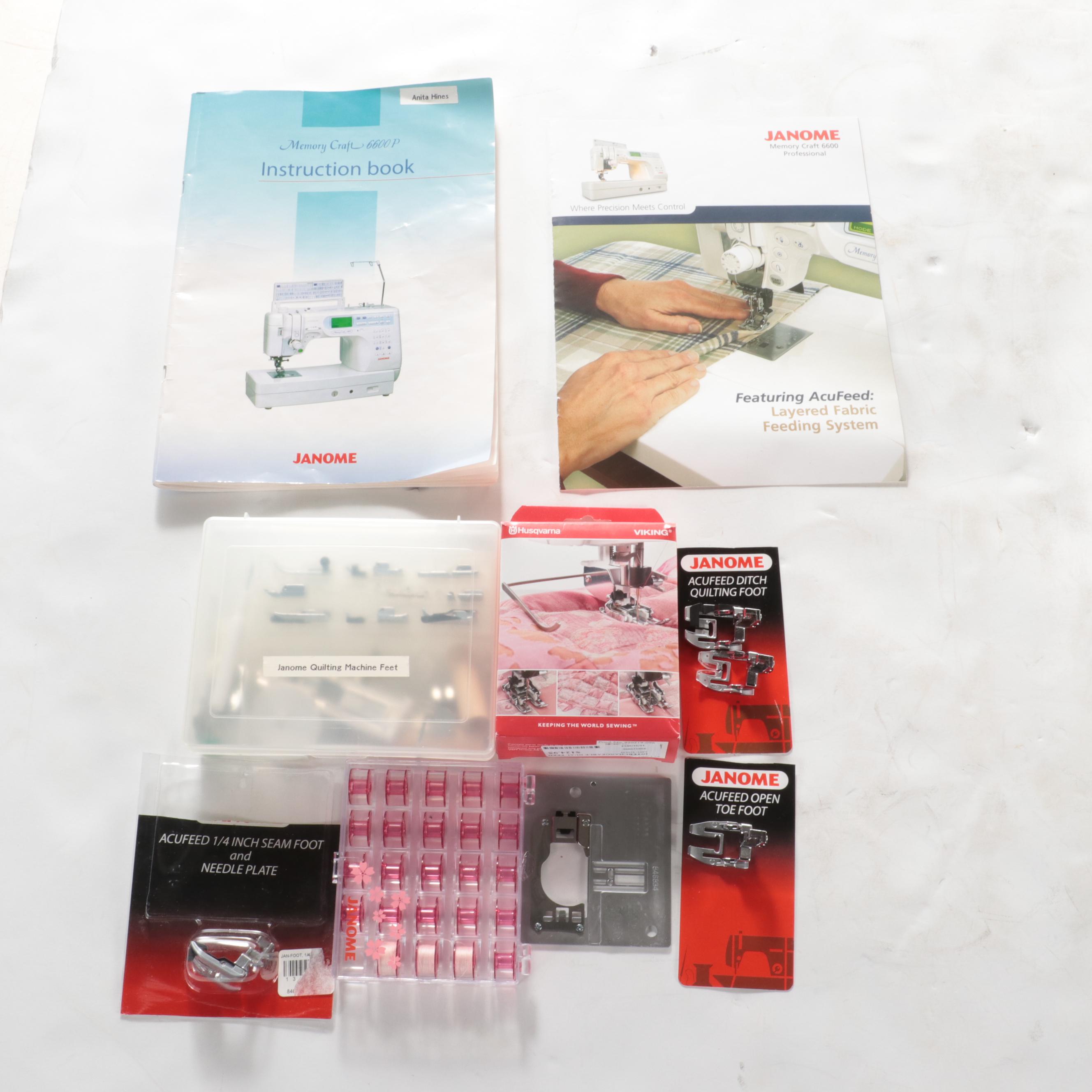 Janome Sewing Machine with Travel Case and Accessories