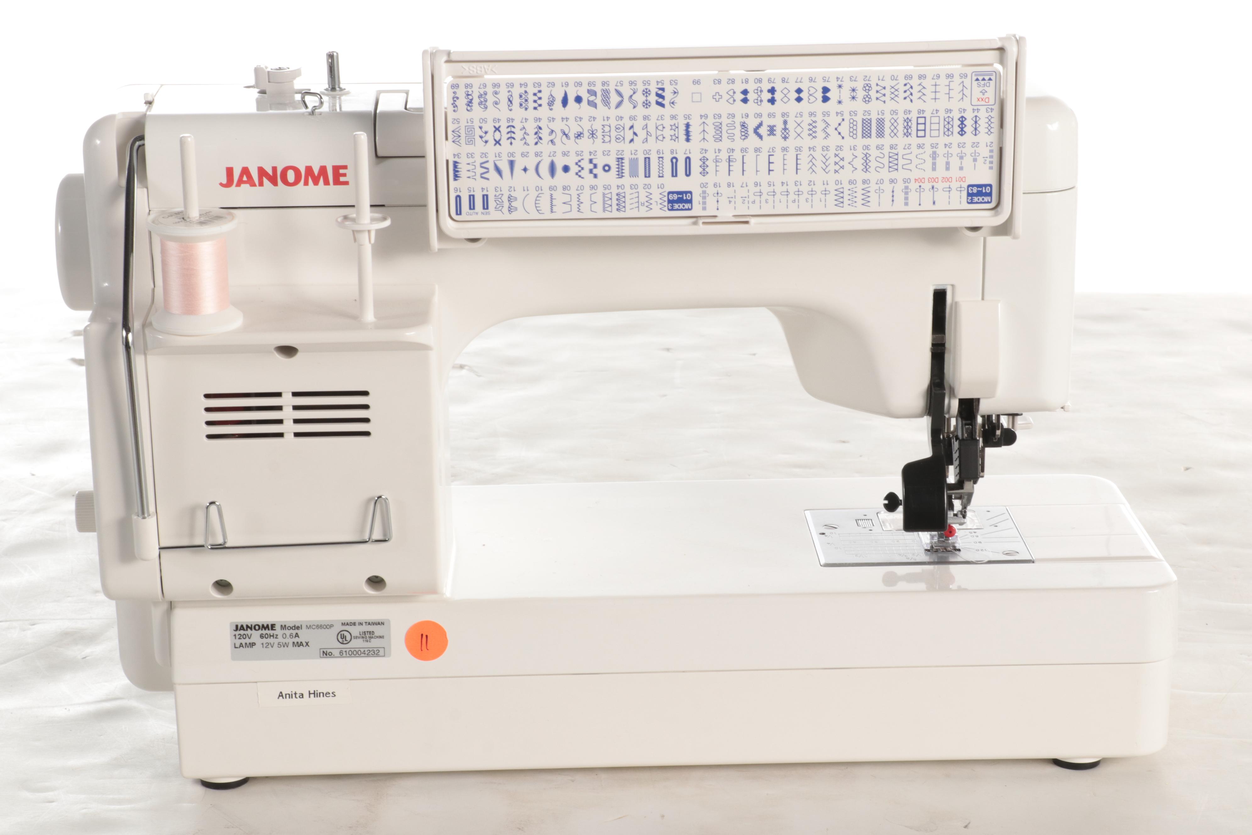 Janome Sewing Machine with Travel Case and Accessories