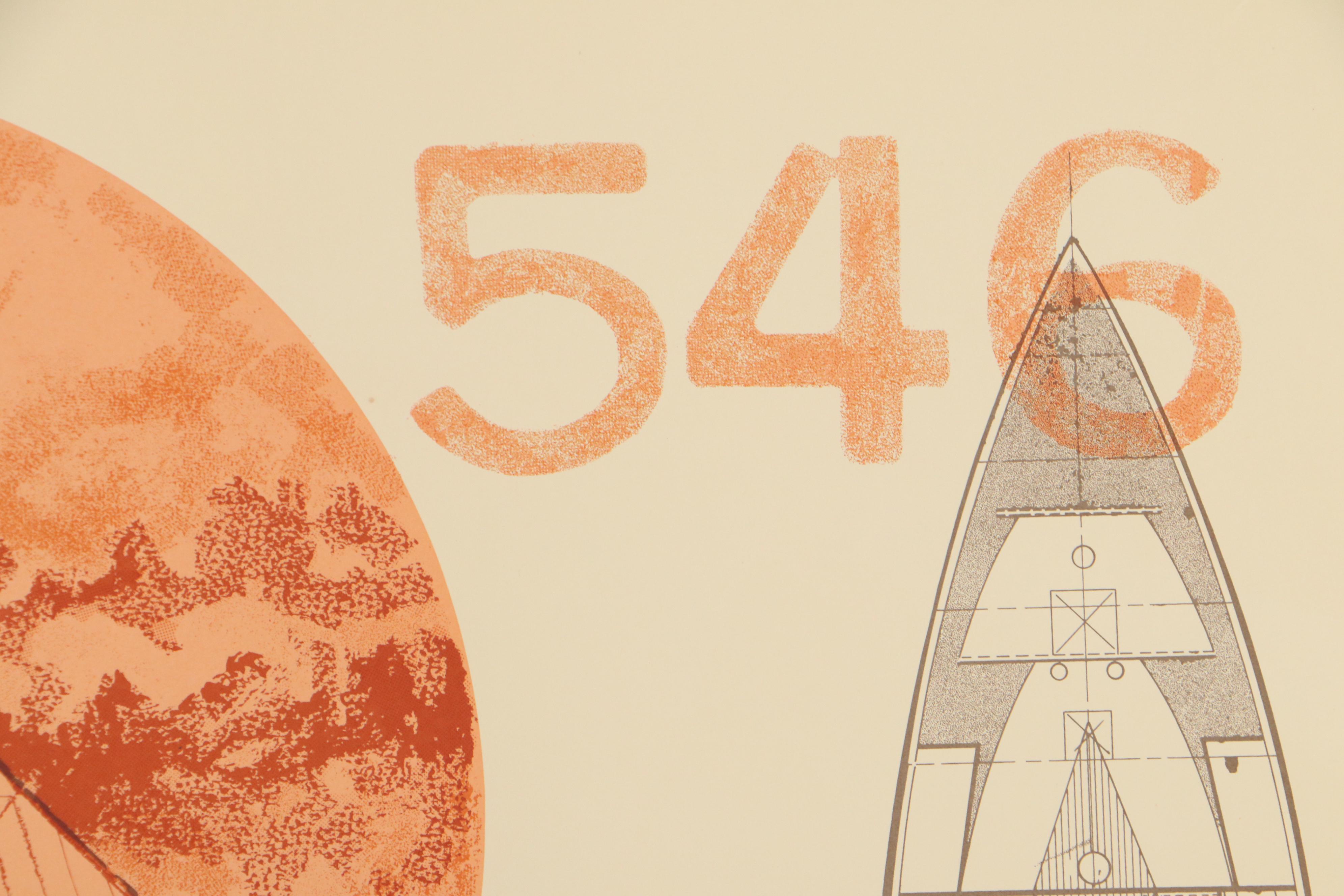 Jim Roslof Lithograph "Ocean Yawl," Late 20th Century