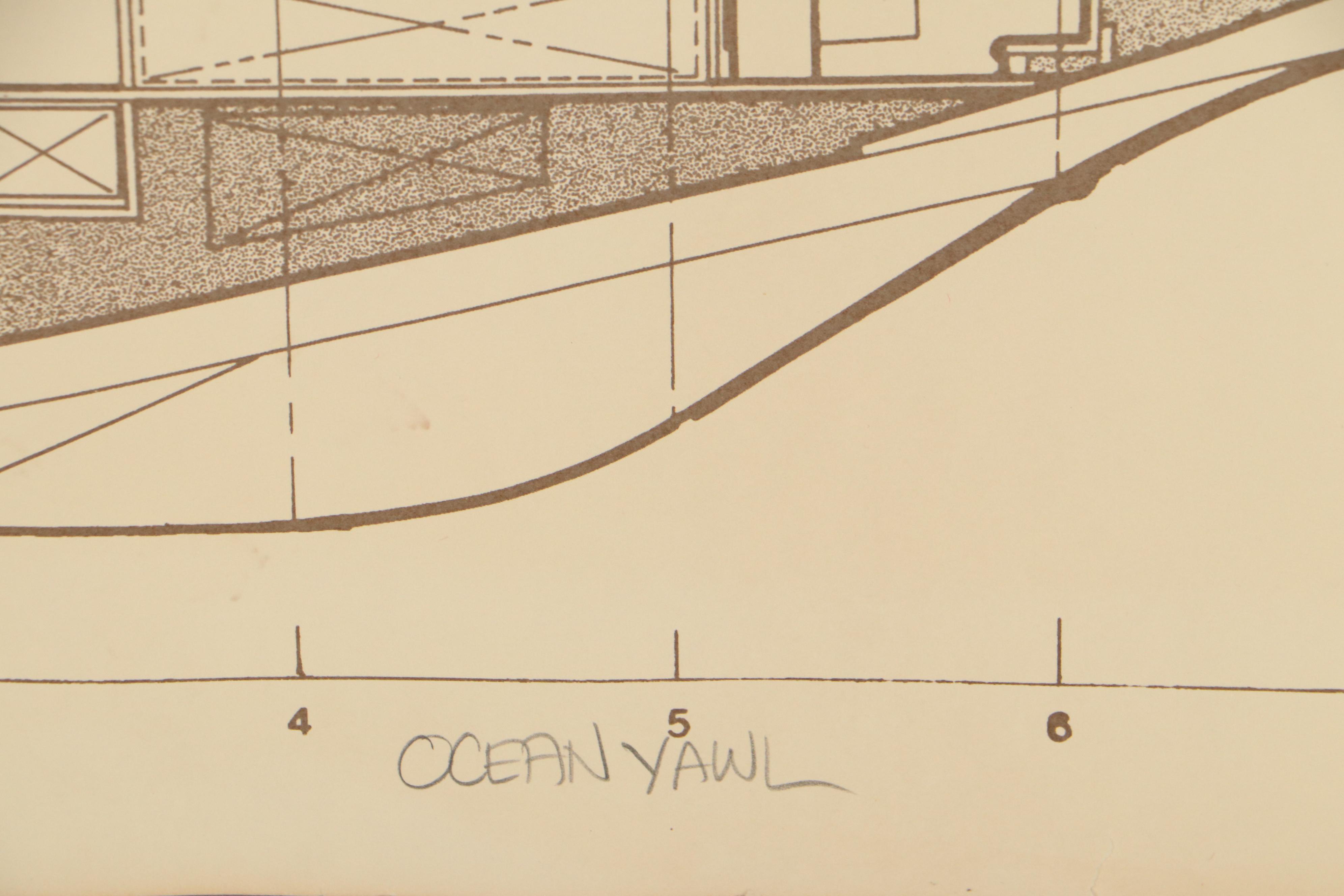 Jim Roslof Lithograph "Ocean Yawl," Late 20th Century