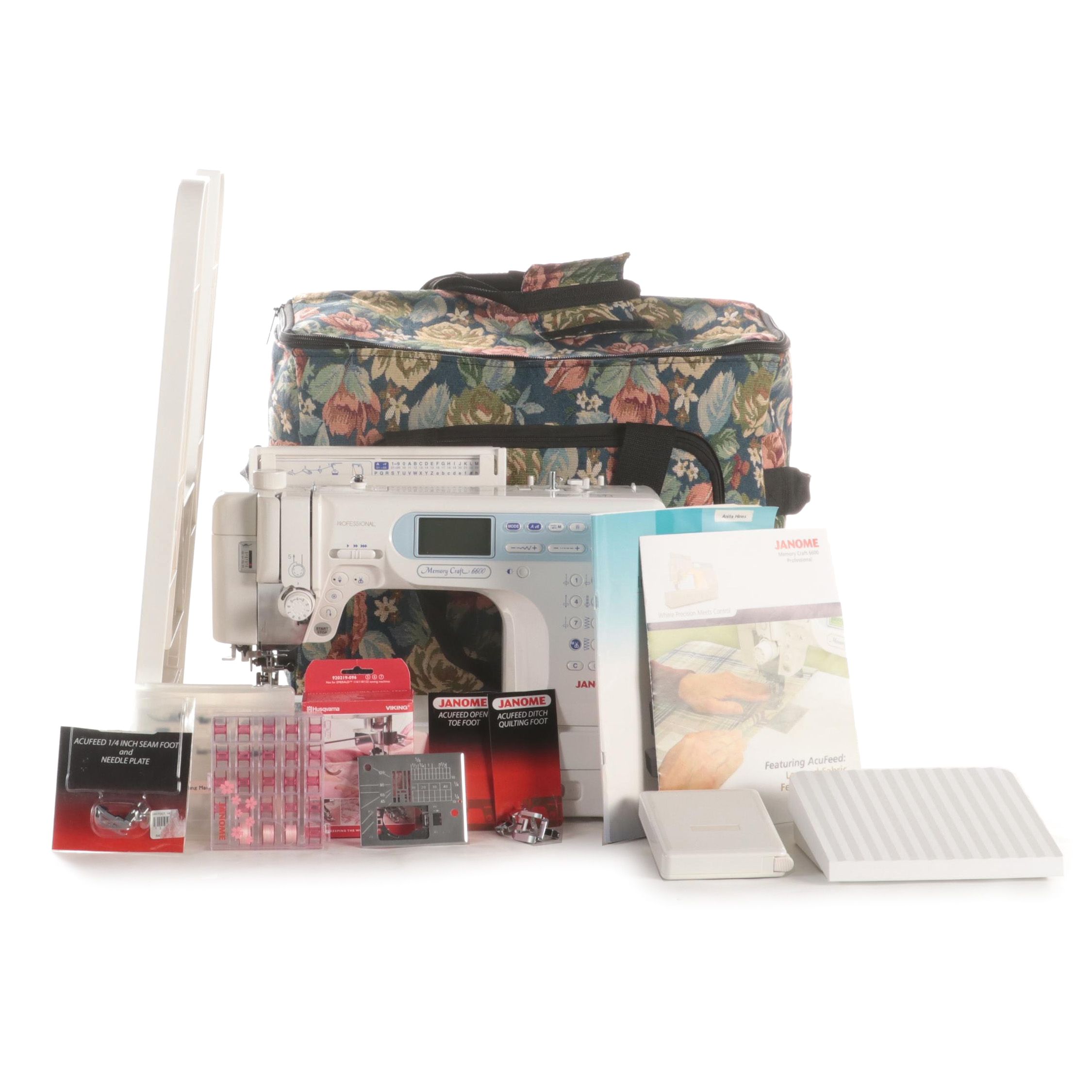 Janome Sewing Machine with Travel Case and Accessories