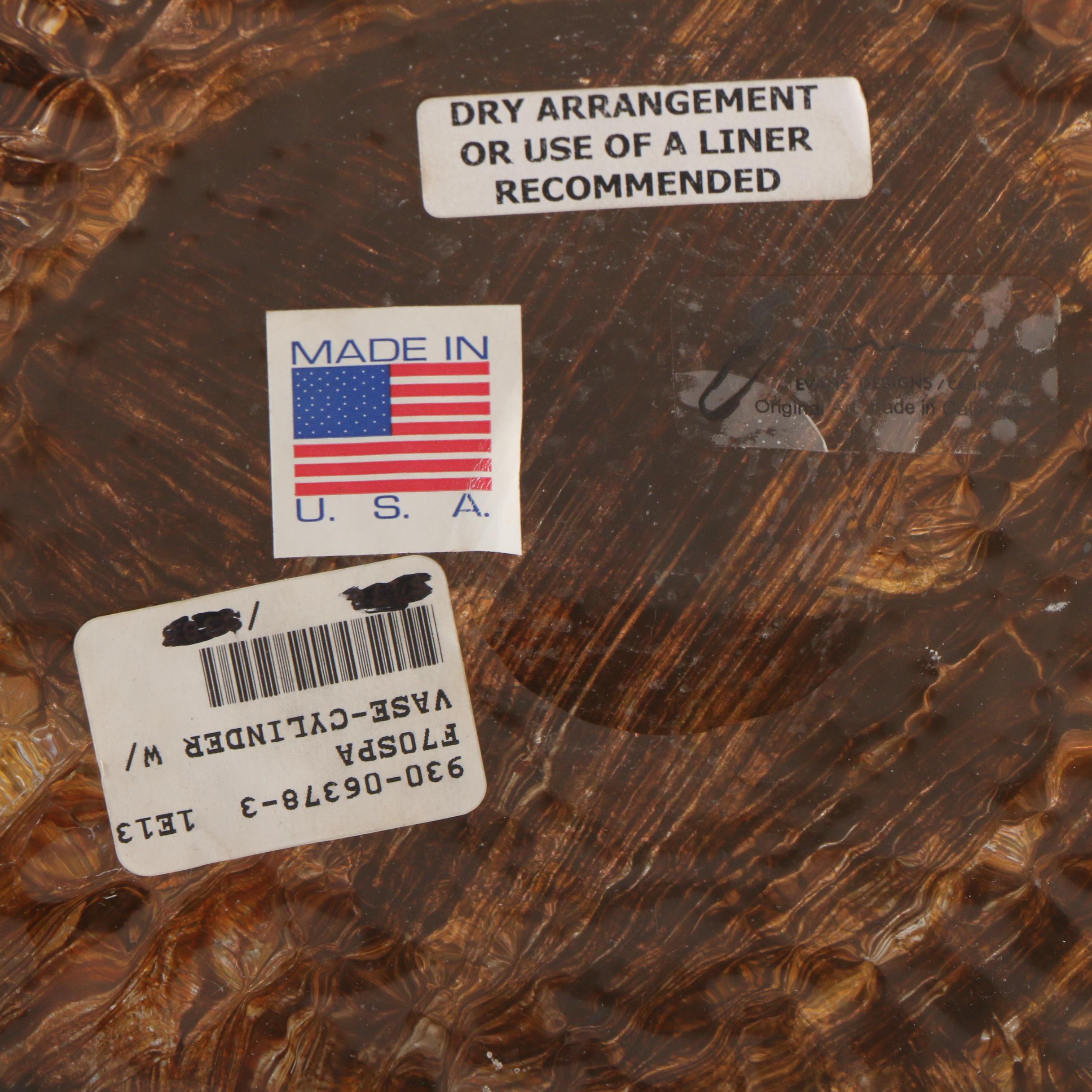 Evans Designs Crystal Floor Vase