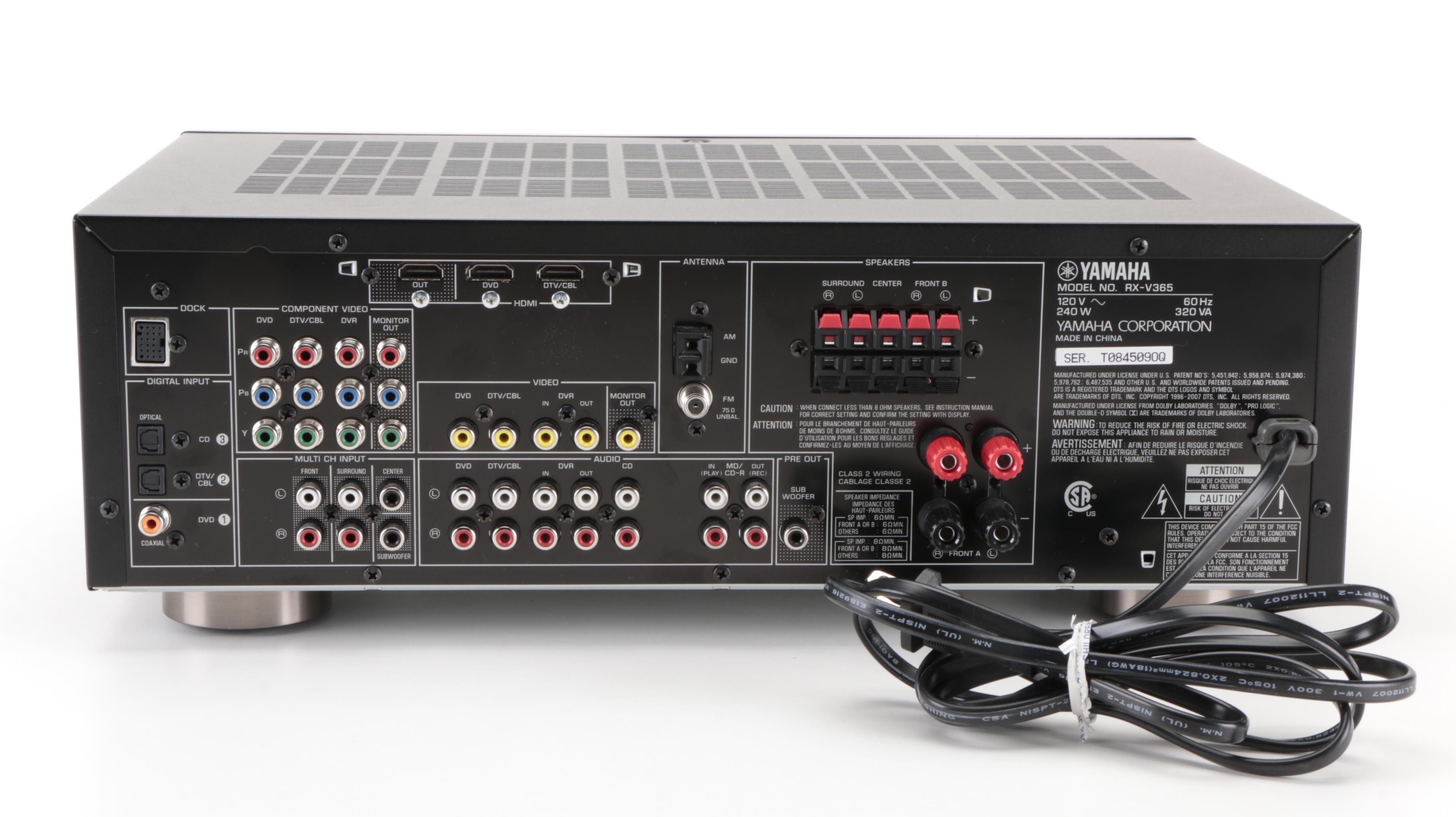 Yamaha A/V Home Theater Receiver, 2009