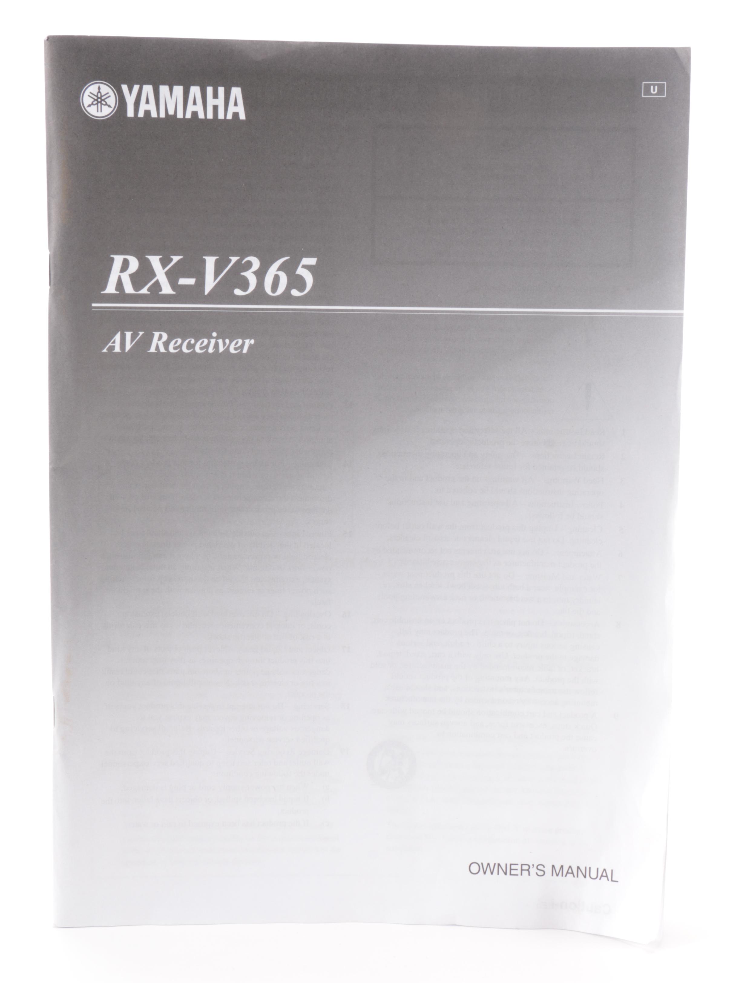 Yamaha A/V Home Theater Receiver, 2009