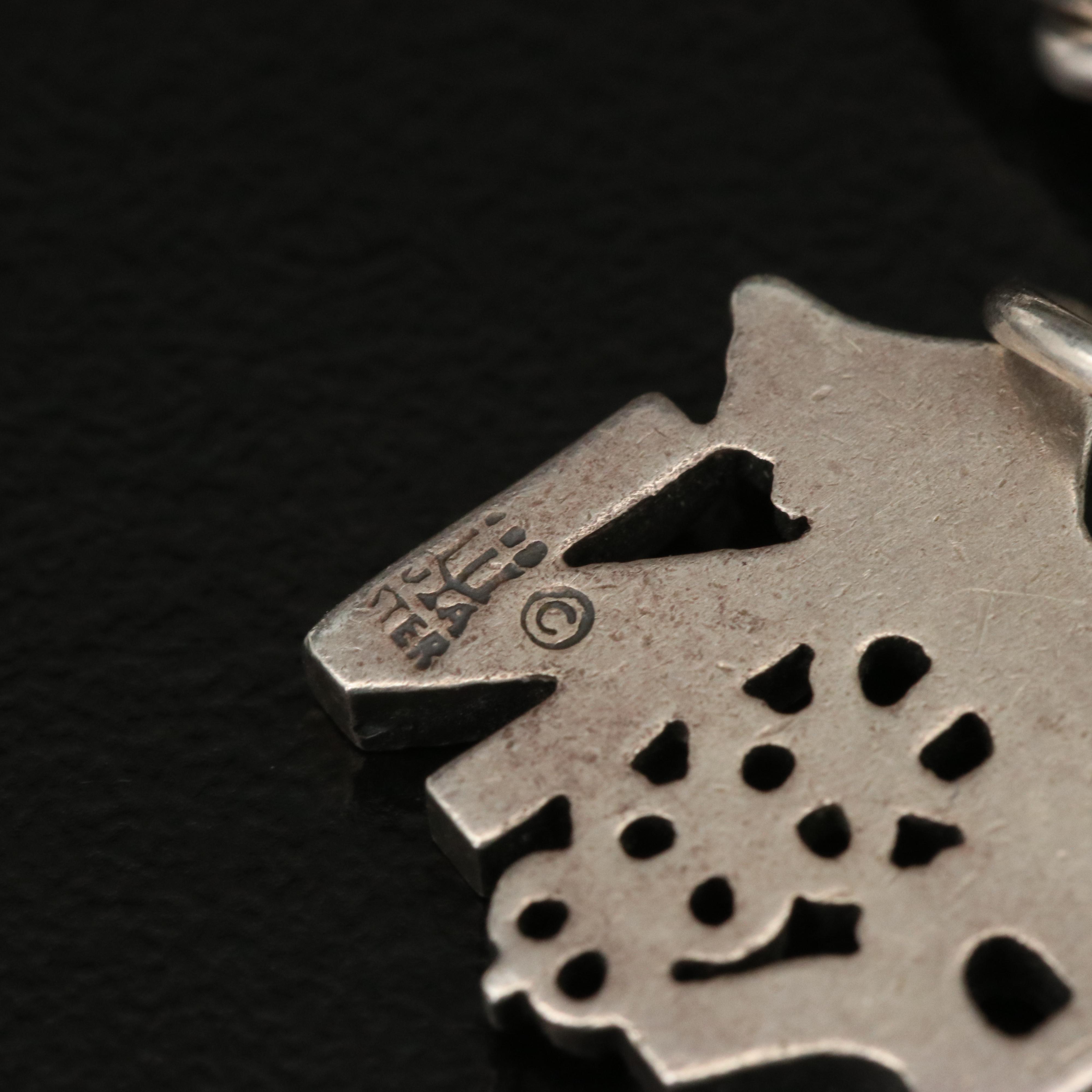 James Avery Sterling Charm Bracelet with Religious and Military Charms