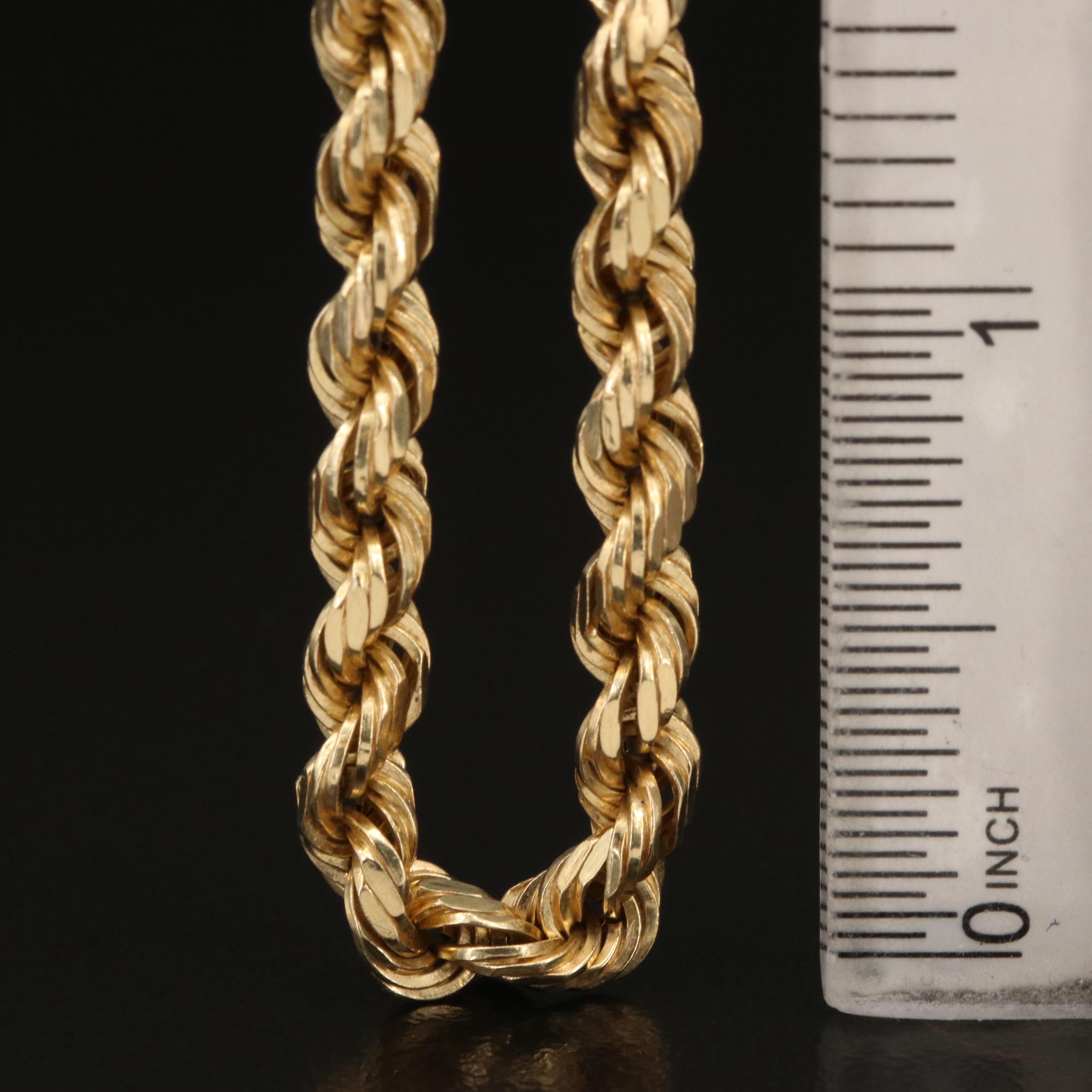 14K Rope Chain Necklace