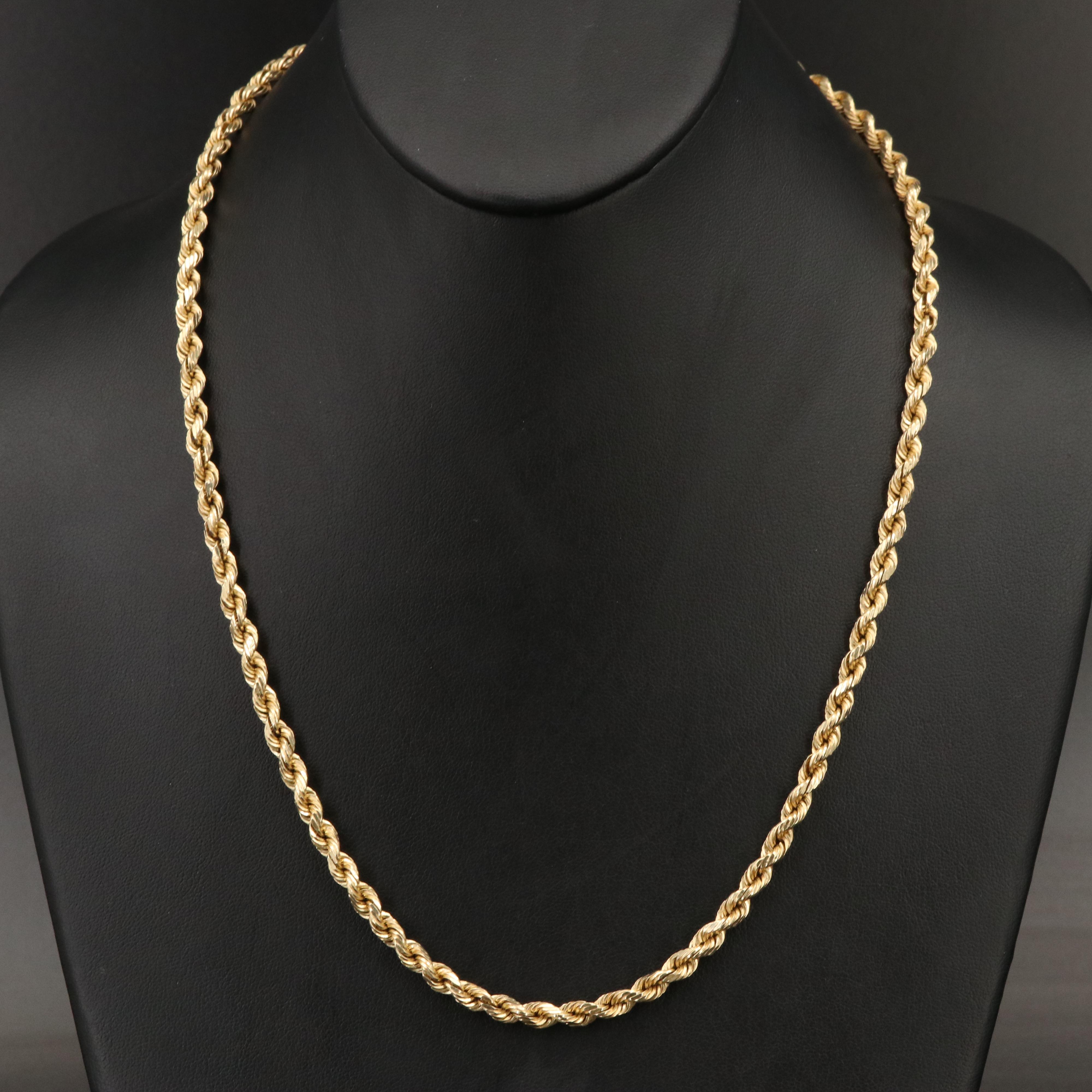 14K Rope Chain Necklace