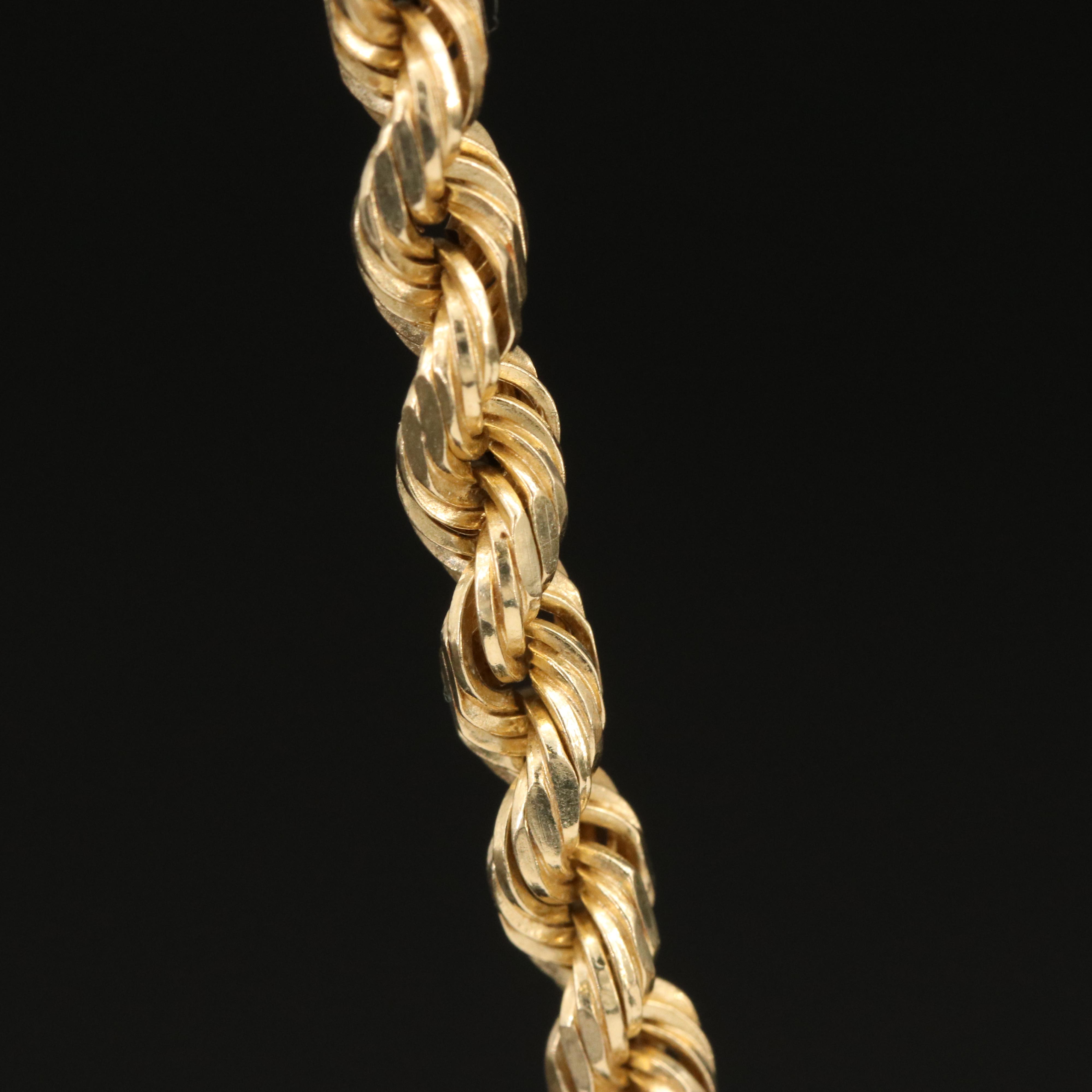 14K Rope Chain Necklace