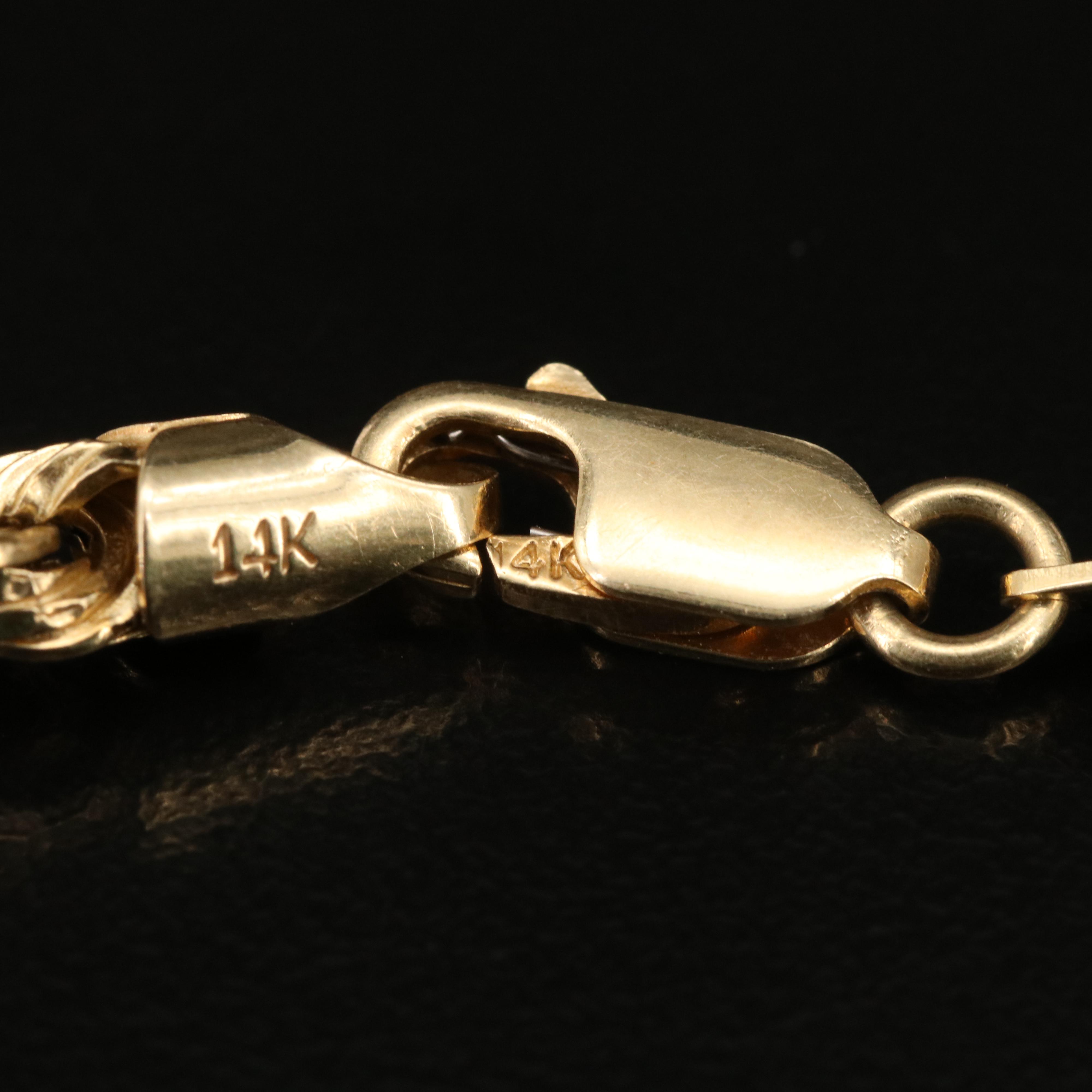 14K Rope Chain Necklace