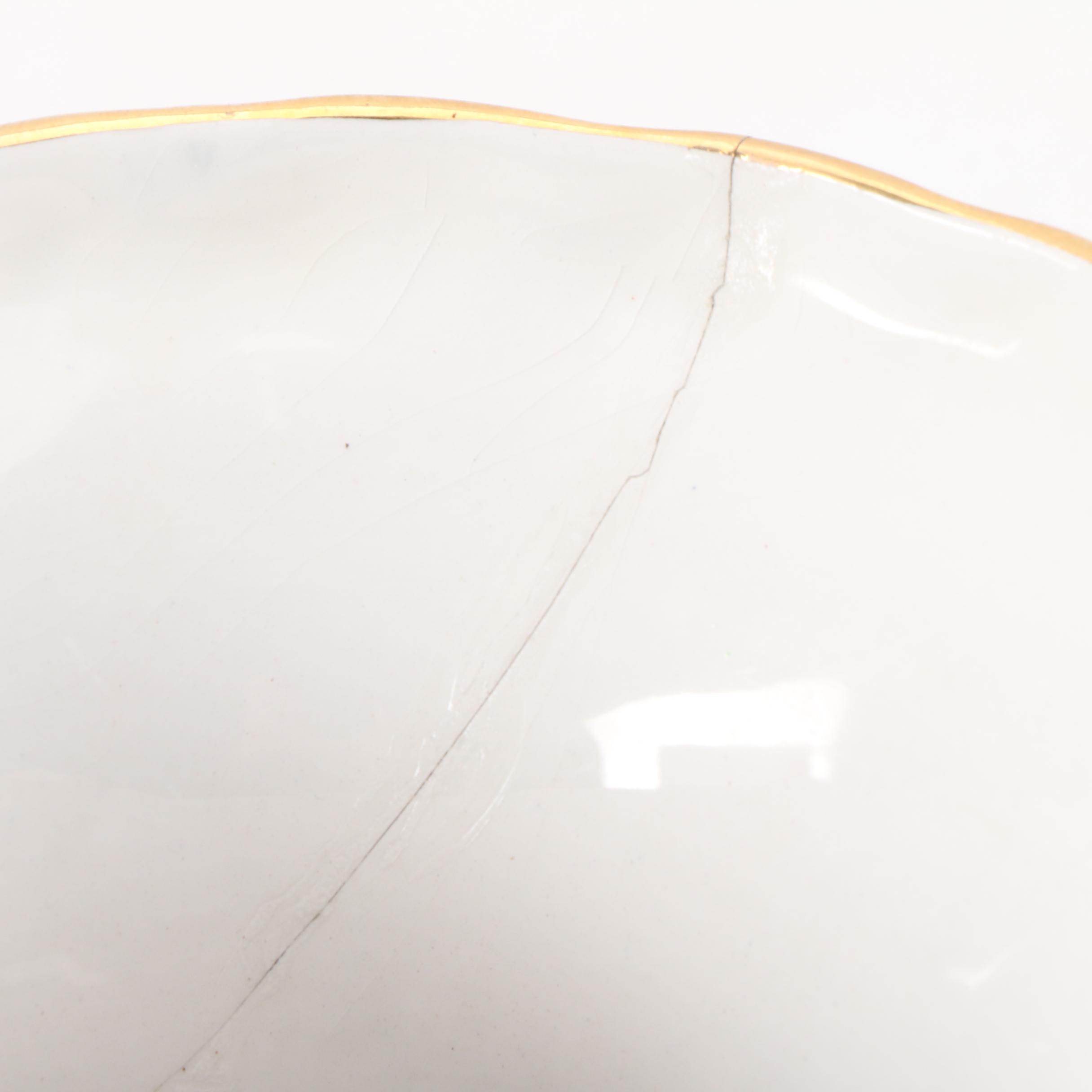 Baroque Style Portuguese Hand-Painted Porcelain Vase, Early to Mid 20th Century