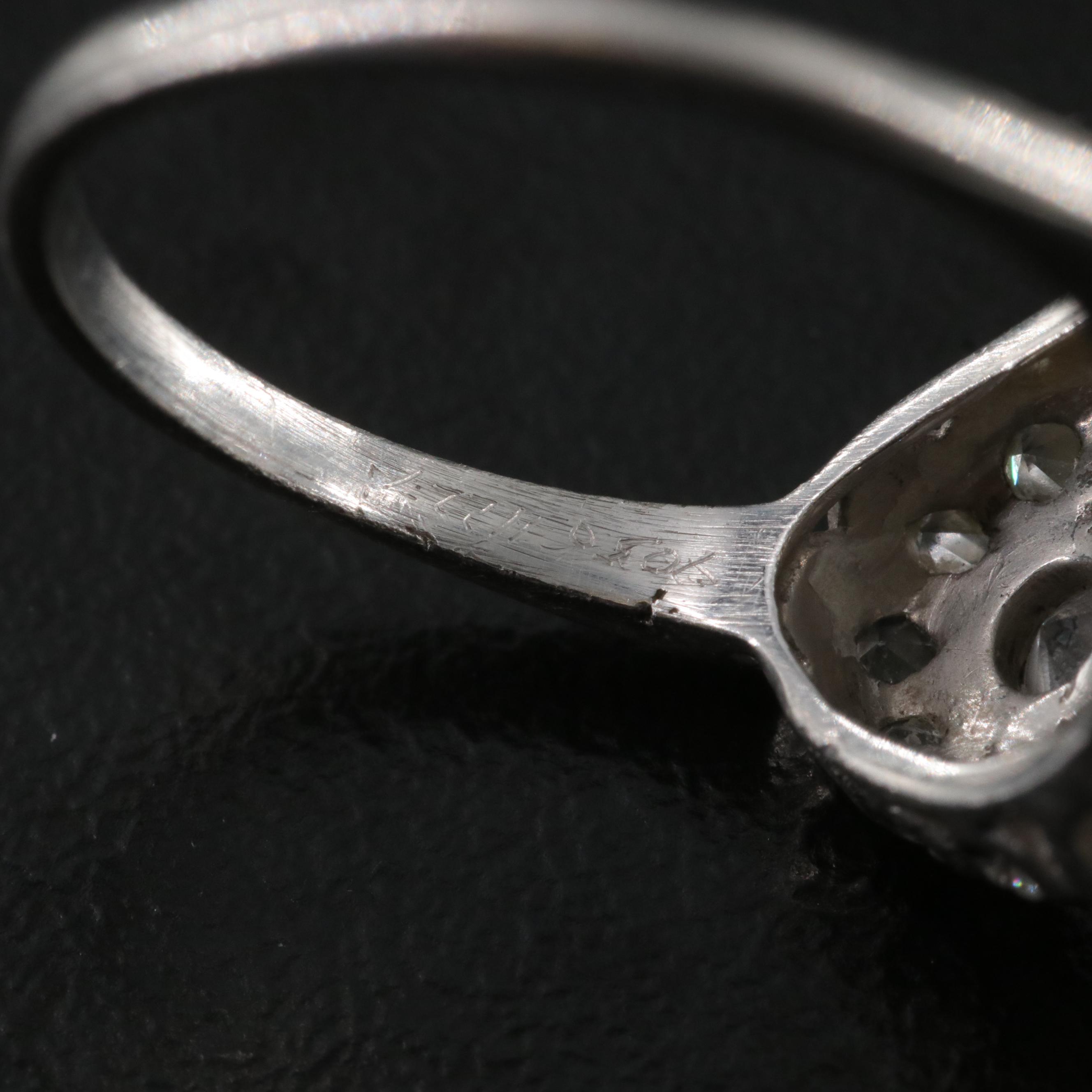 1950s Platinum 1.36 CTW Diamond Ring