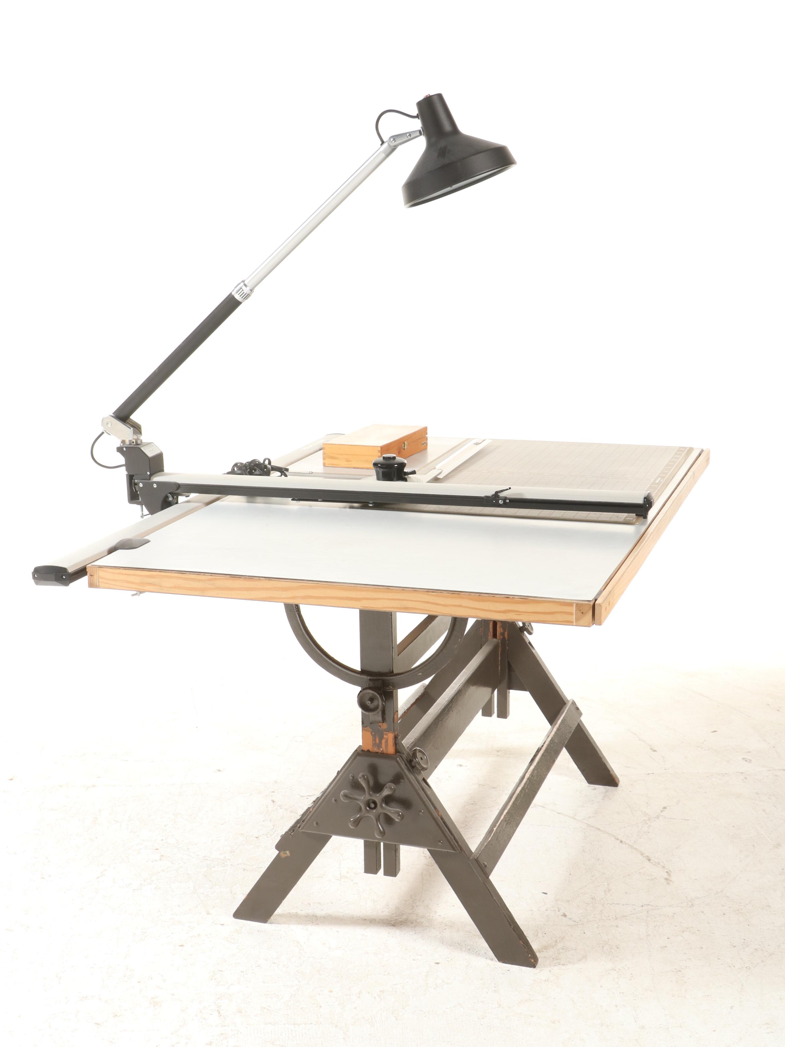 Vemco 612 Drafting Table with Task Light