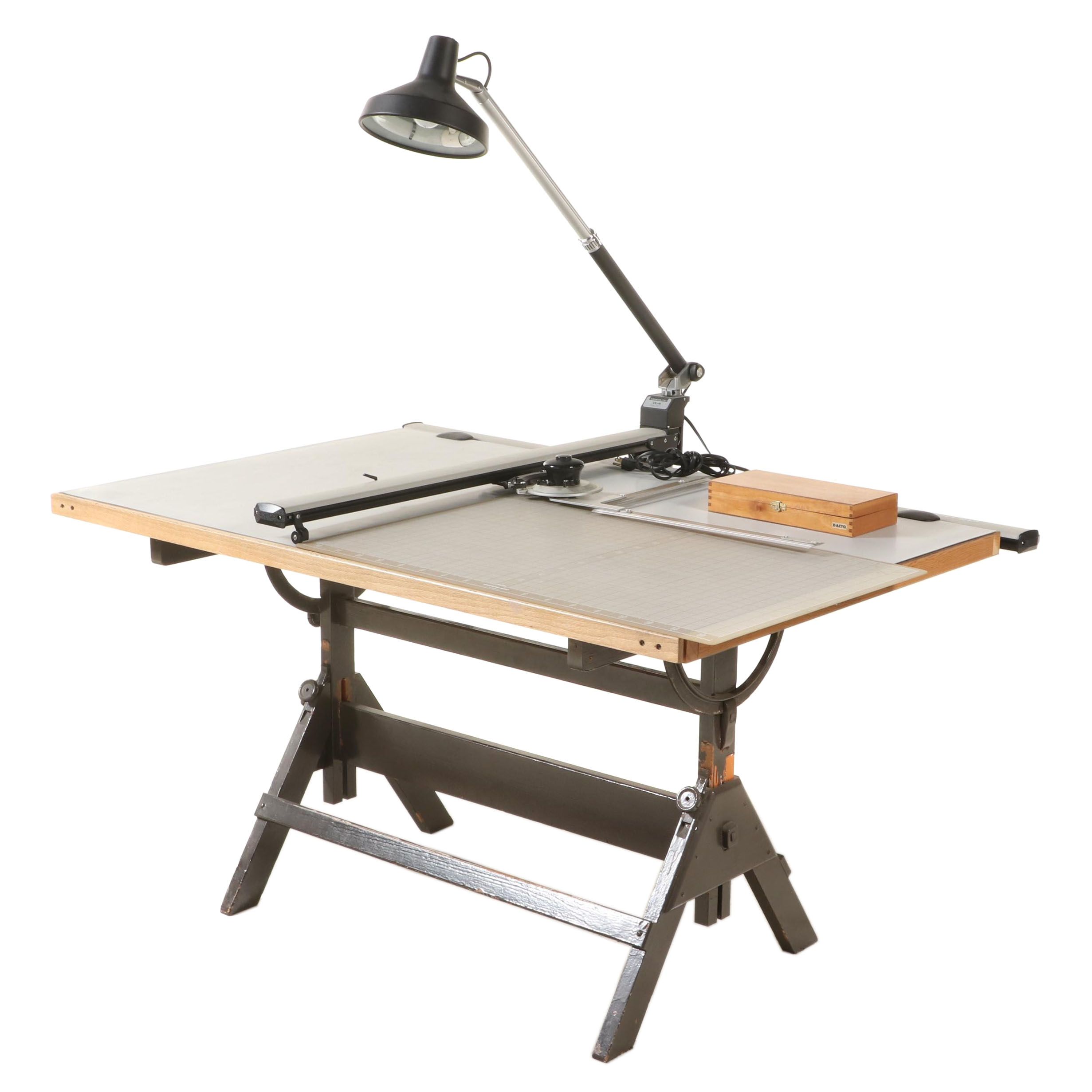 Vemco 612 Drafting Table with Task Light