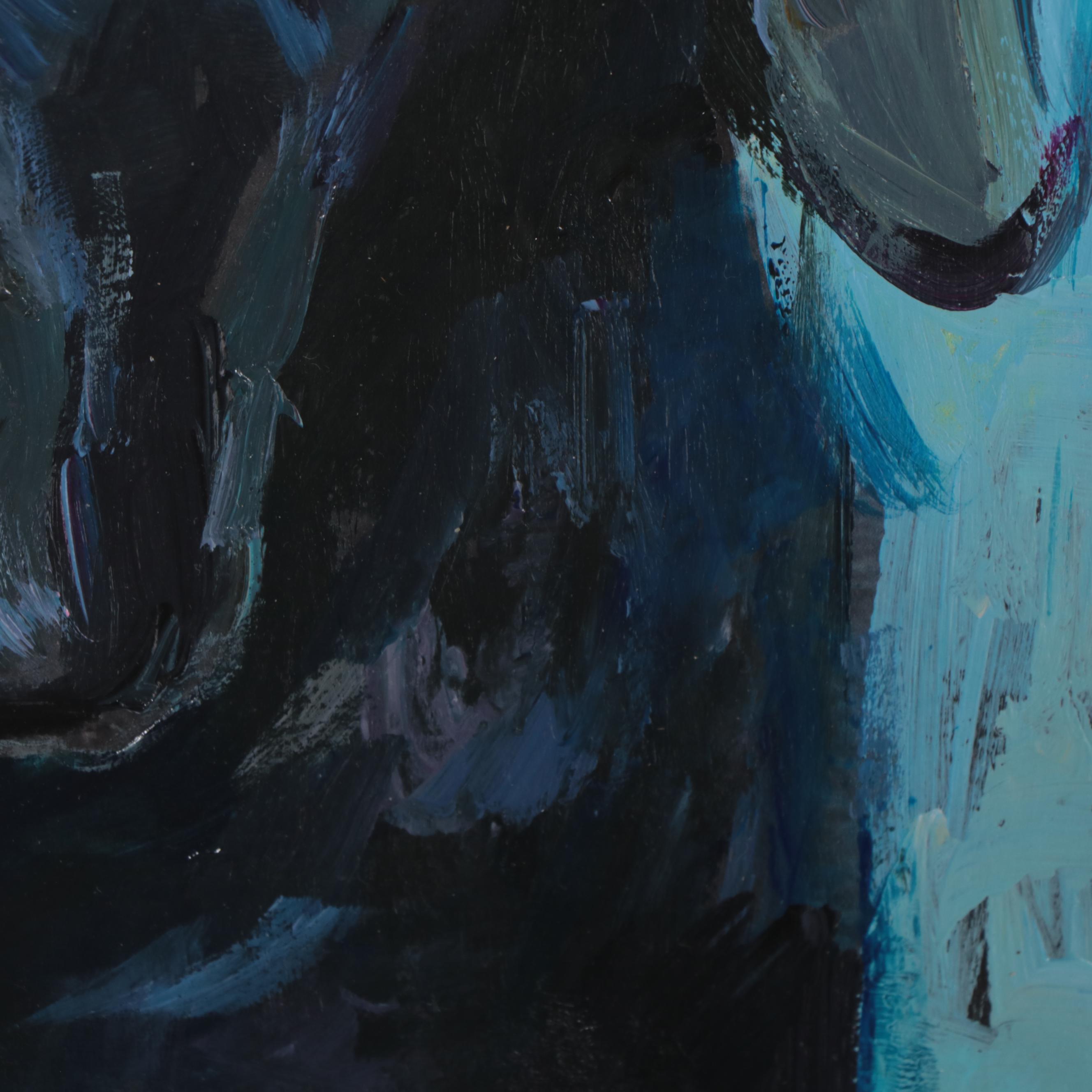 Ada Zen Oil Painting of Black Labrador, 2021