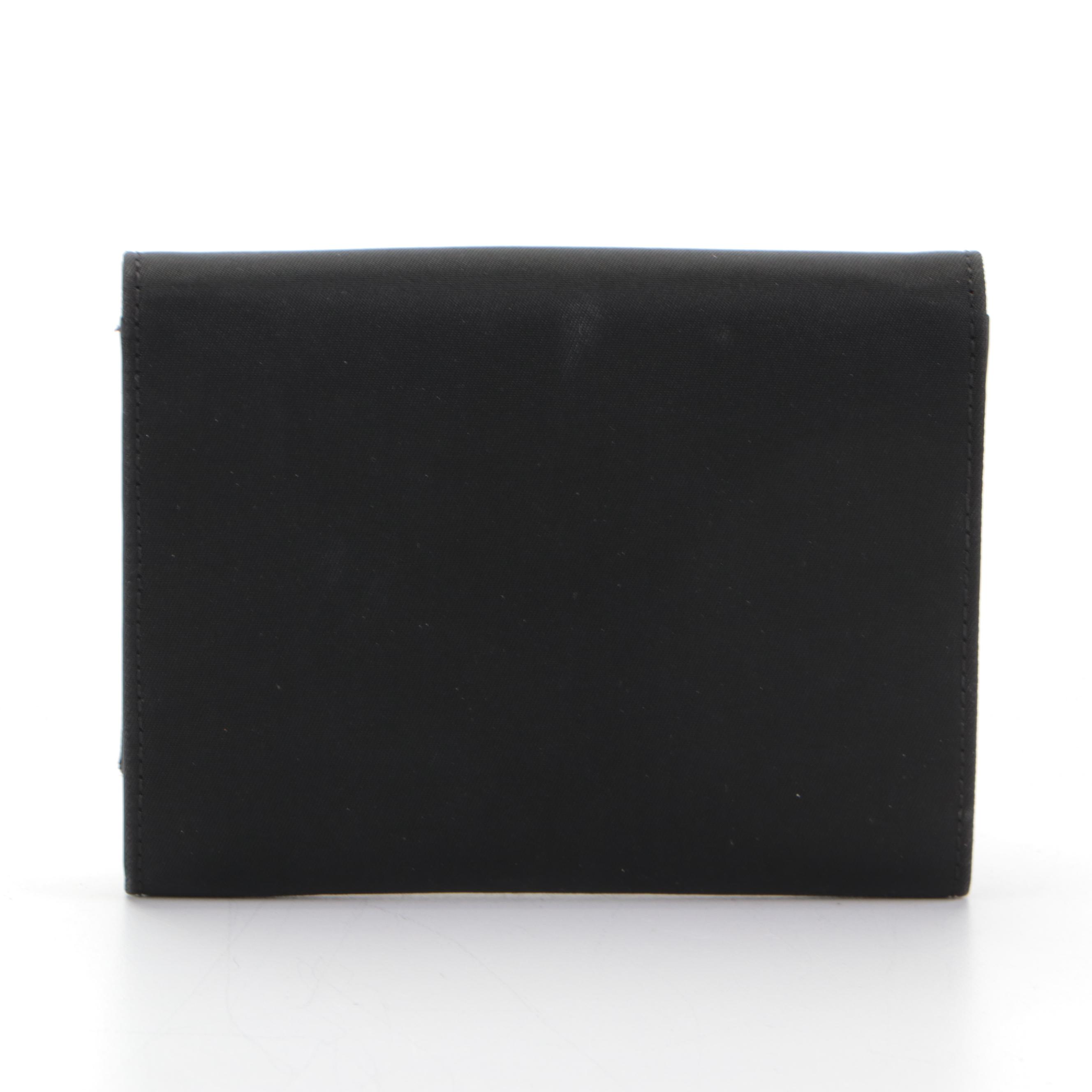 Prada Coin Pouch Card Case in Black Tessuto Nylon