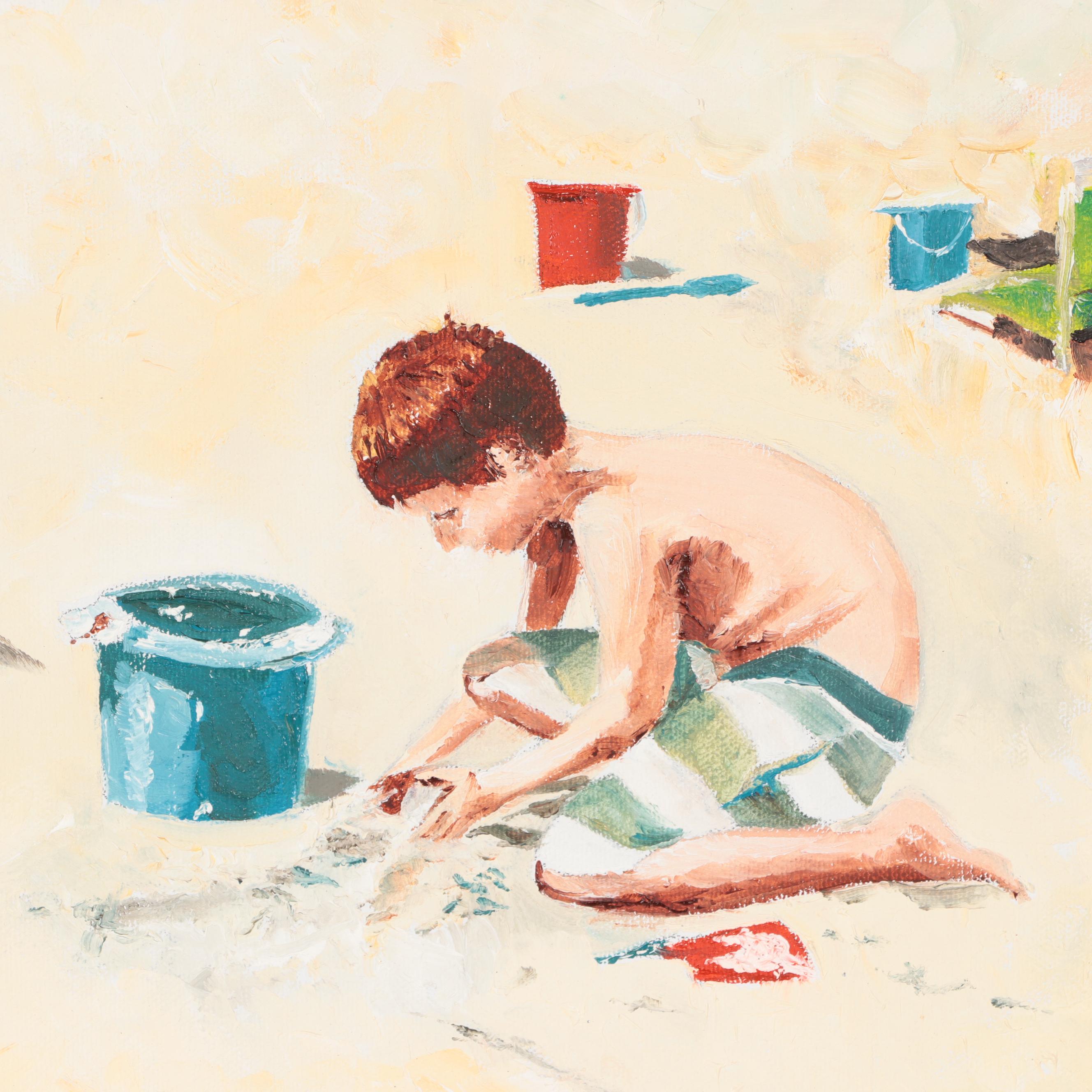 Marty Bibee Beach Scene Acrylic Painting "Southern Comfort," 2014