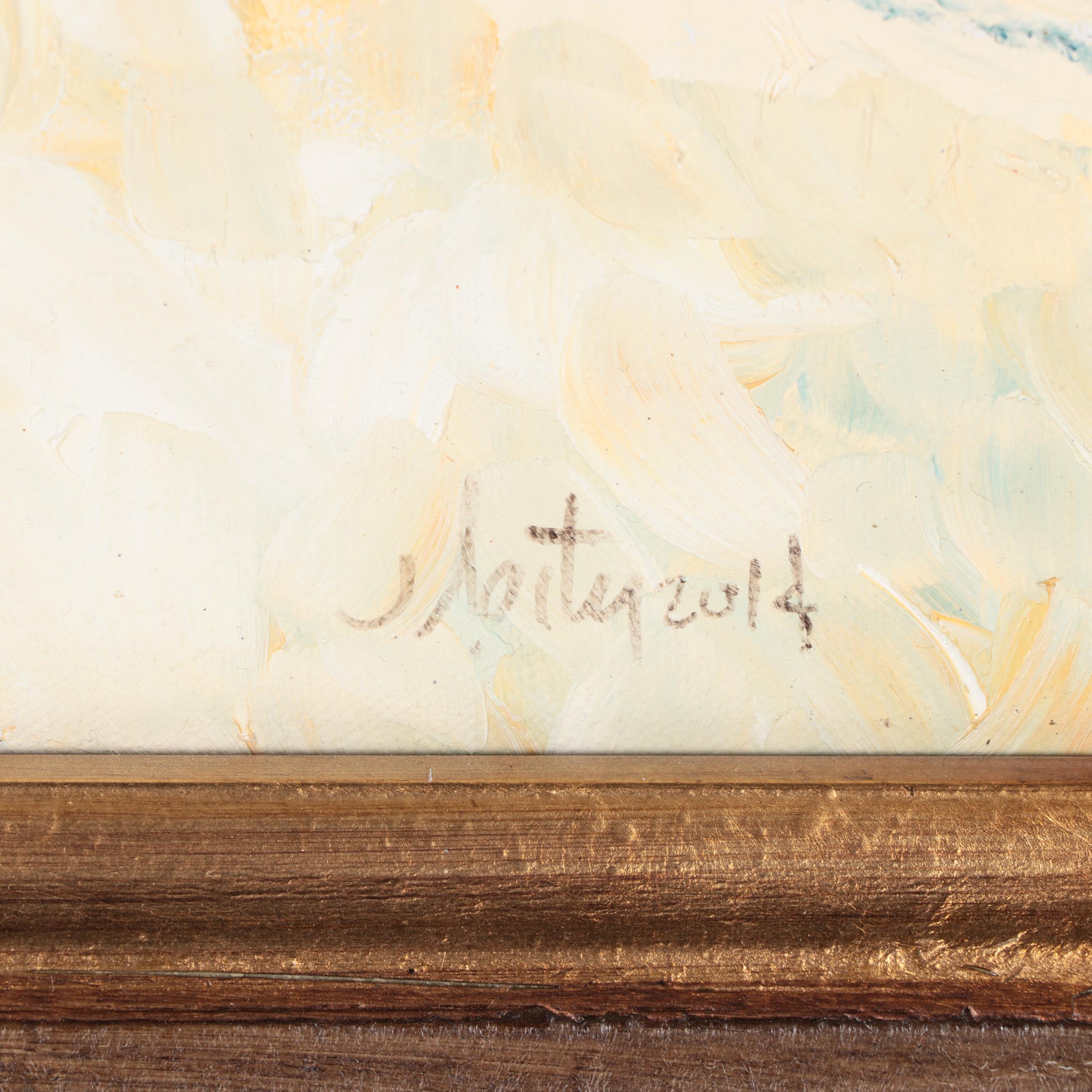 Marty Bibee Beach Scene Acrylic Painting "Southern Comfort," 2014