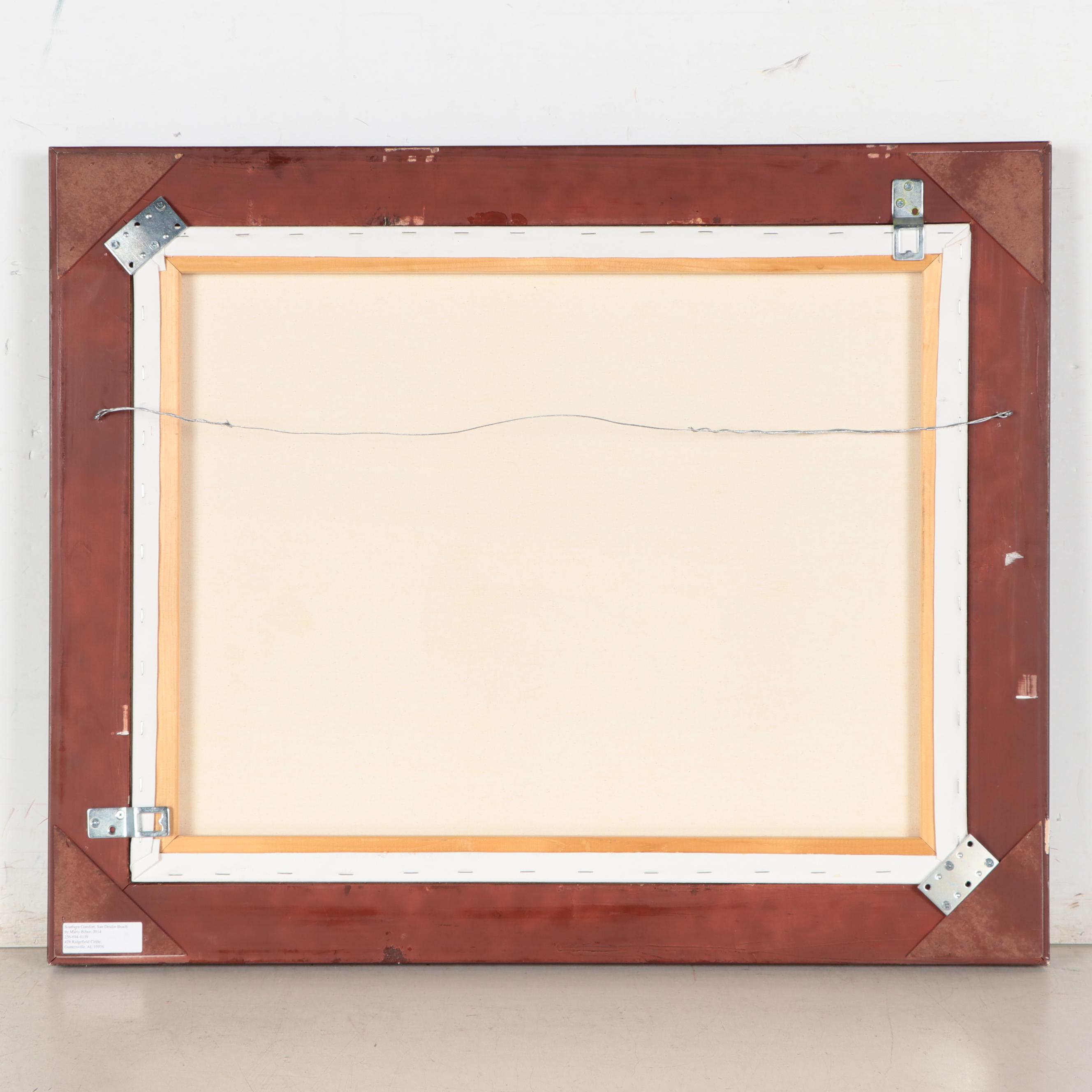 Marty Bibee Beach Scene Acrylic Painting "Southern Comfort," 2014