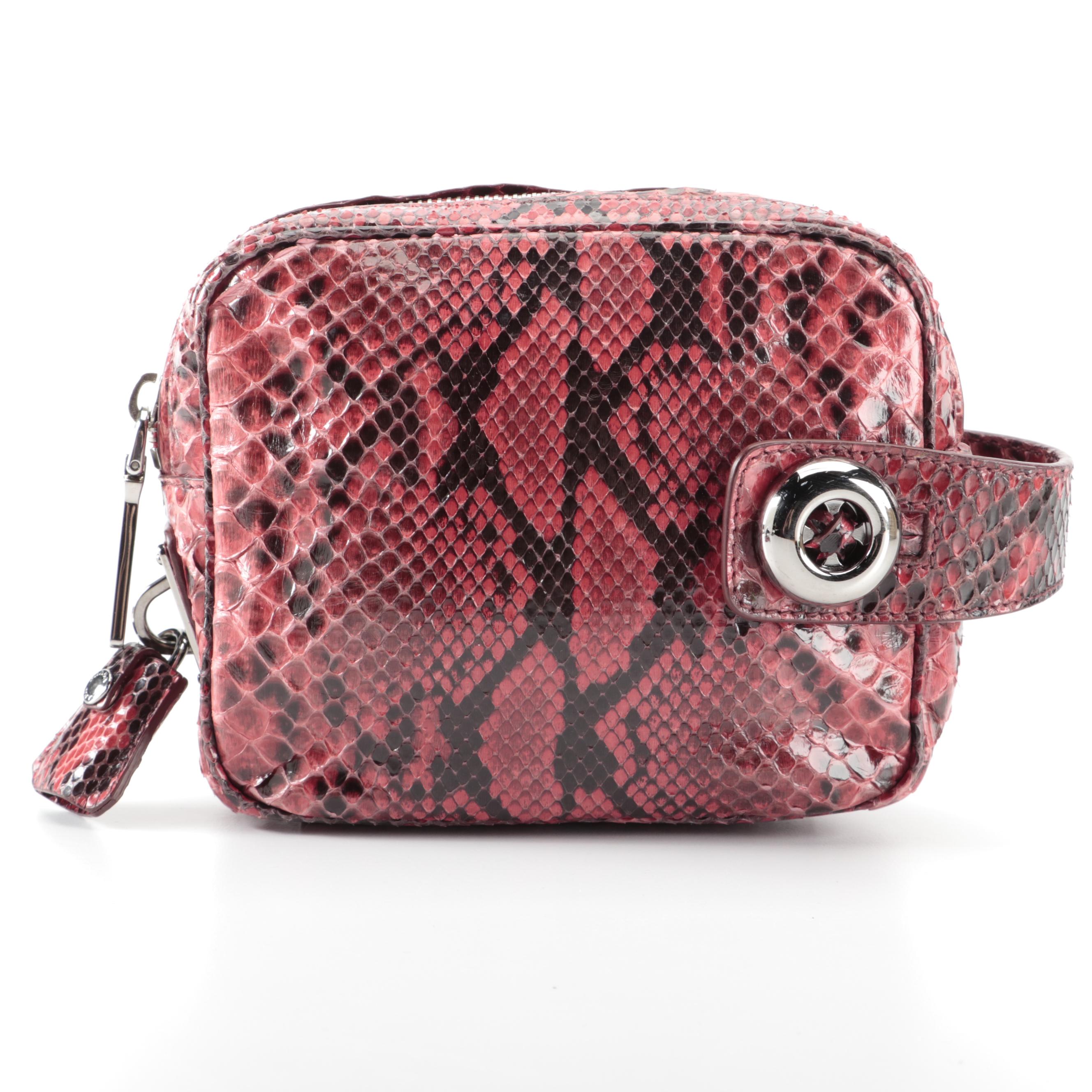 Prada Small Python Skin Lucidio Crossbody Camera Bag with Detachable Strap