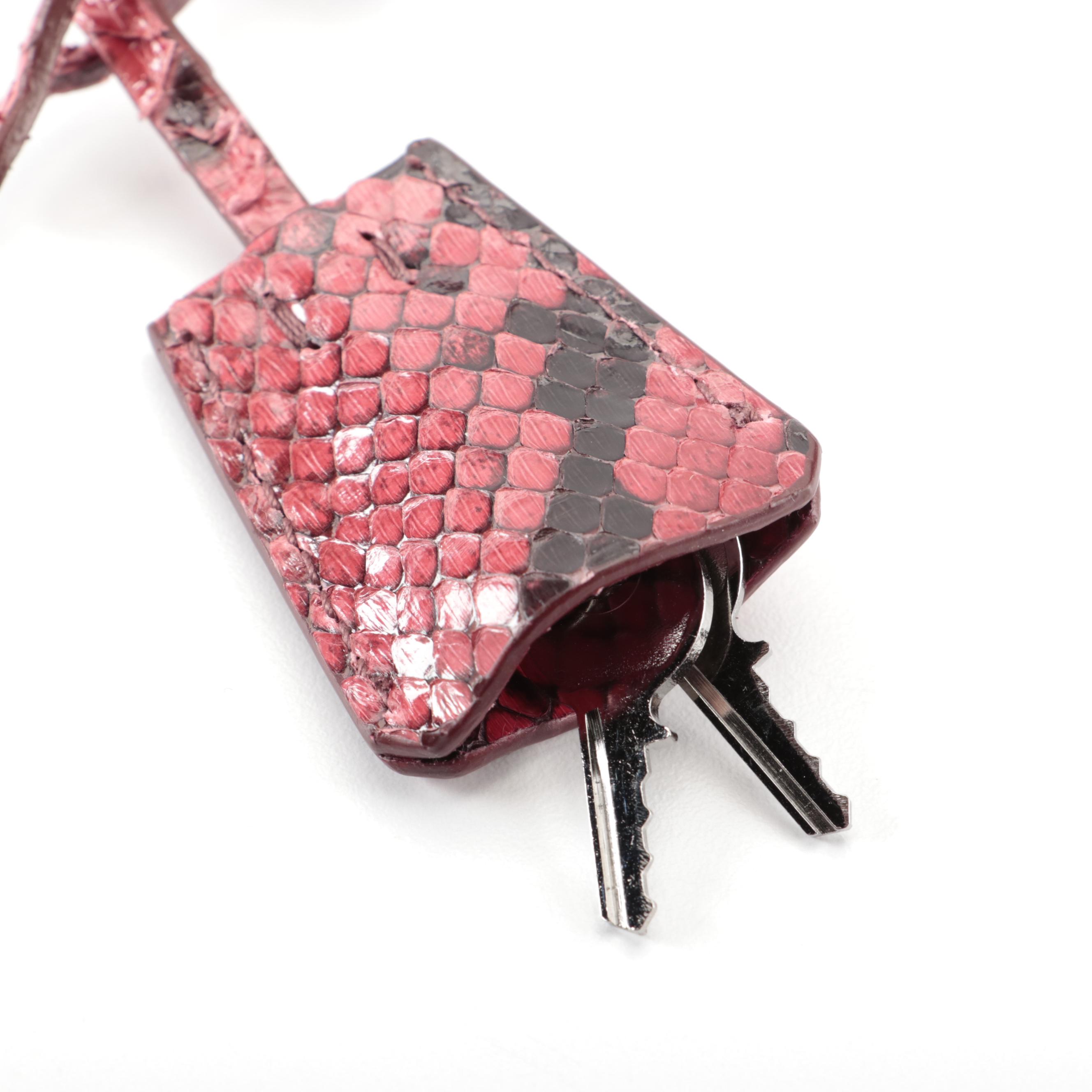 Prada Small Python Skin Lucidio Crossbody Camera Bag with Detachable Strap