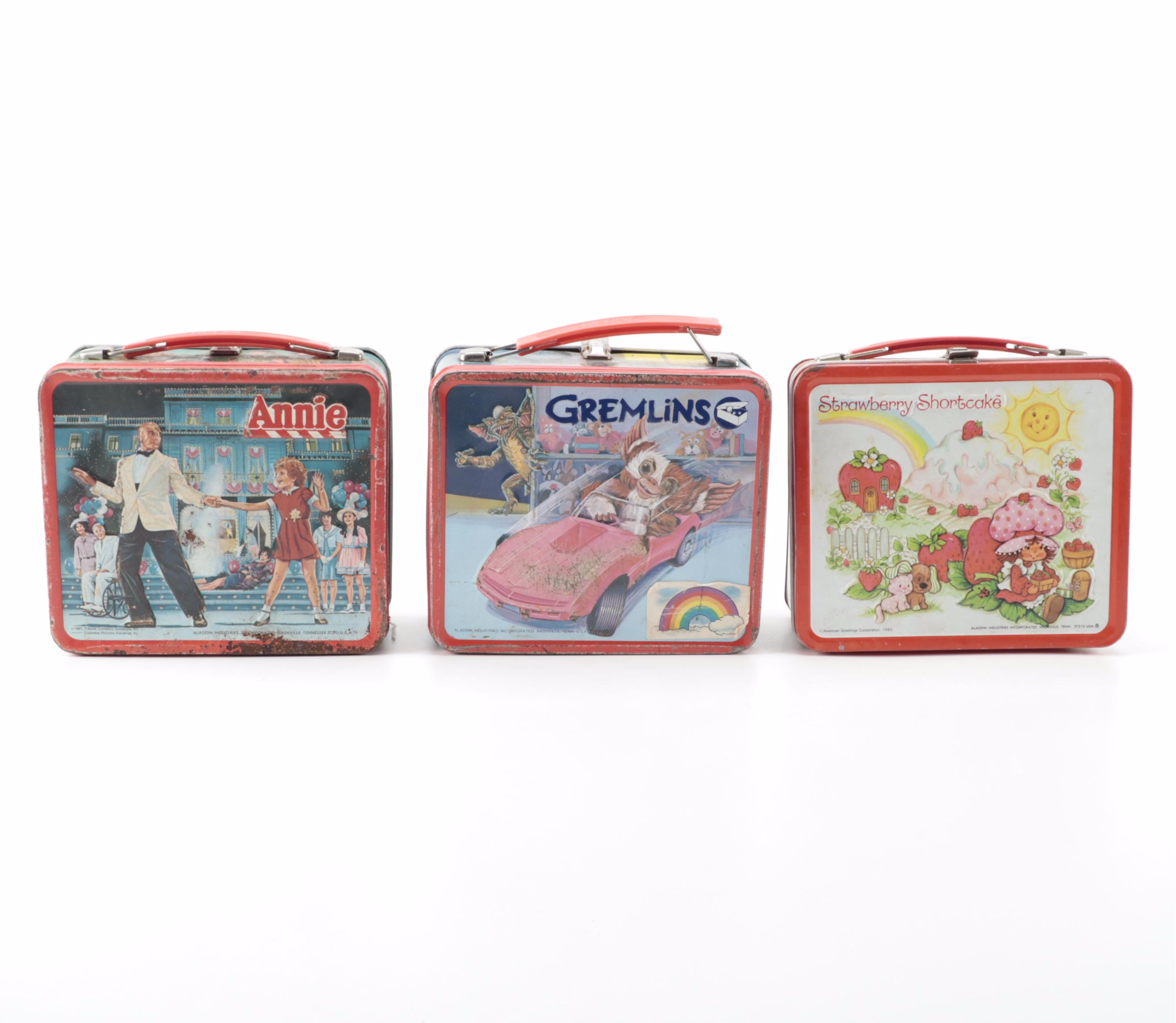 Aladdin Industries Inc. "Annie", "Gremlins", "Strawberry Shortcake" Lunchboxes