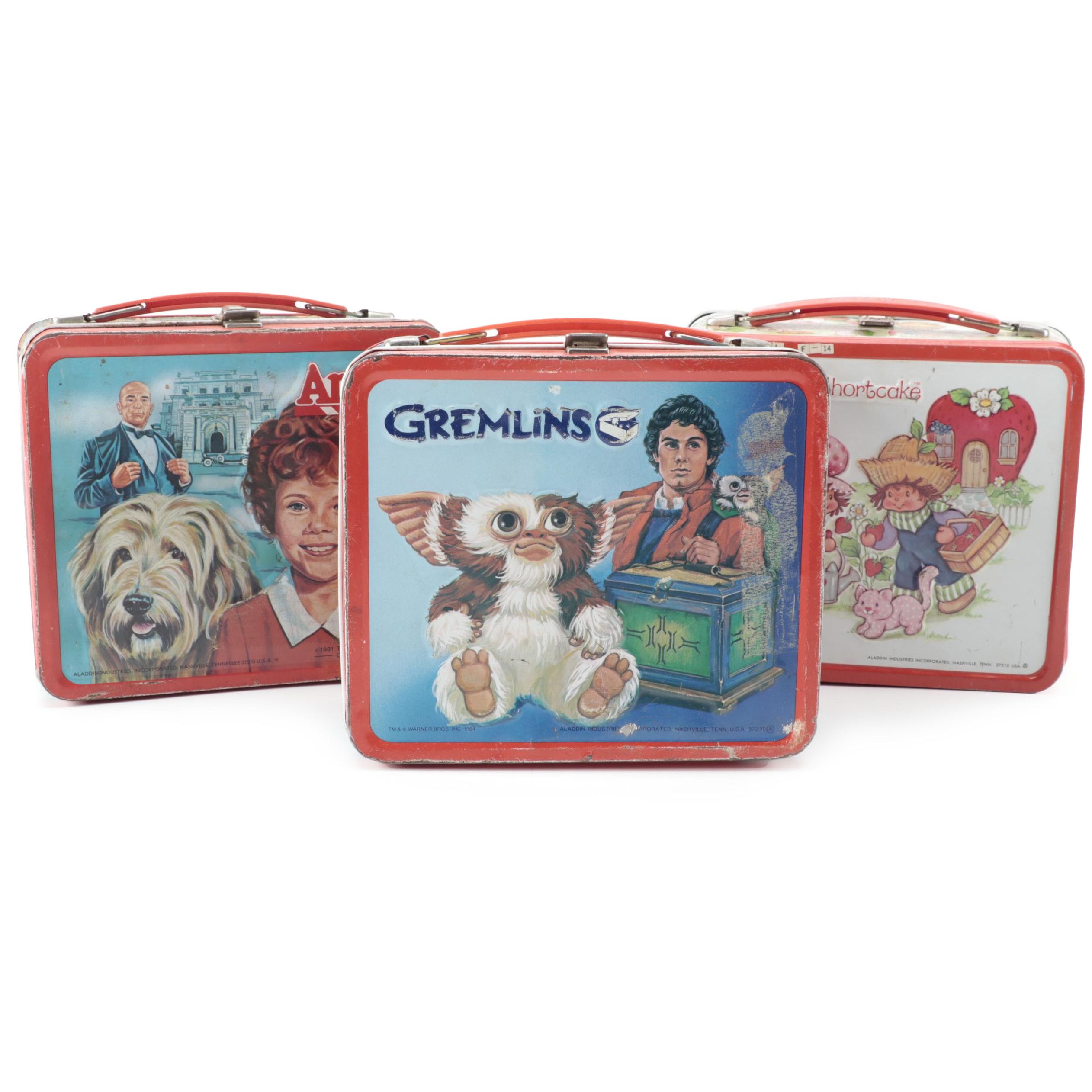 Aladdin Industries Inc. "Annie", "Gremlins", "Strawberry Shortcake" Lunchboxes