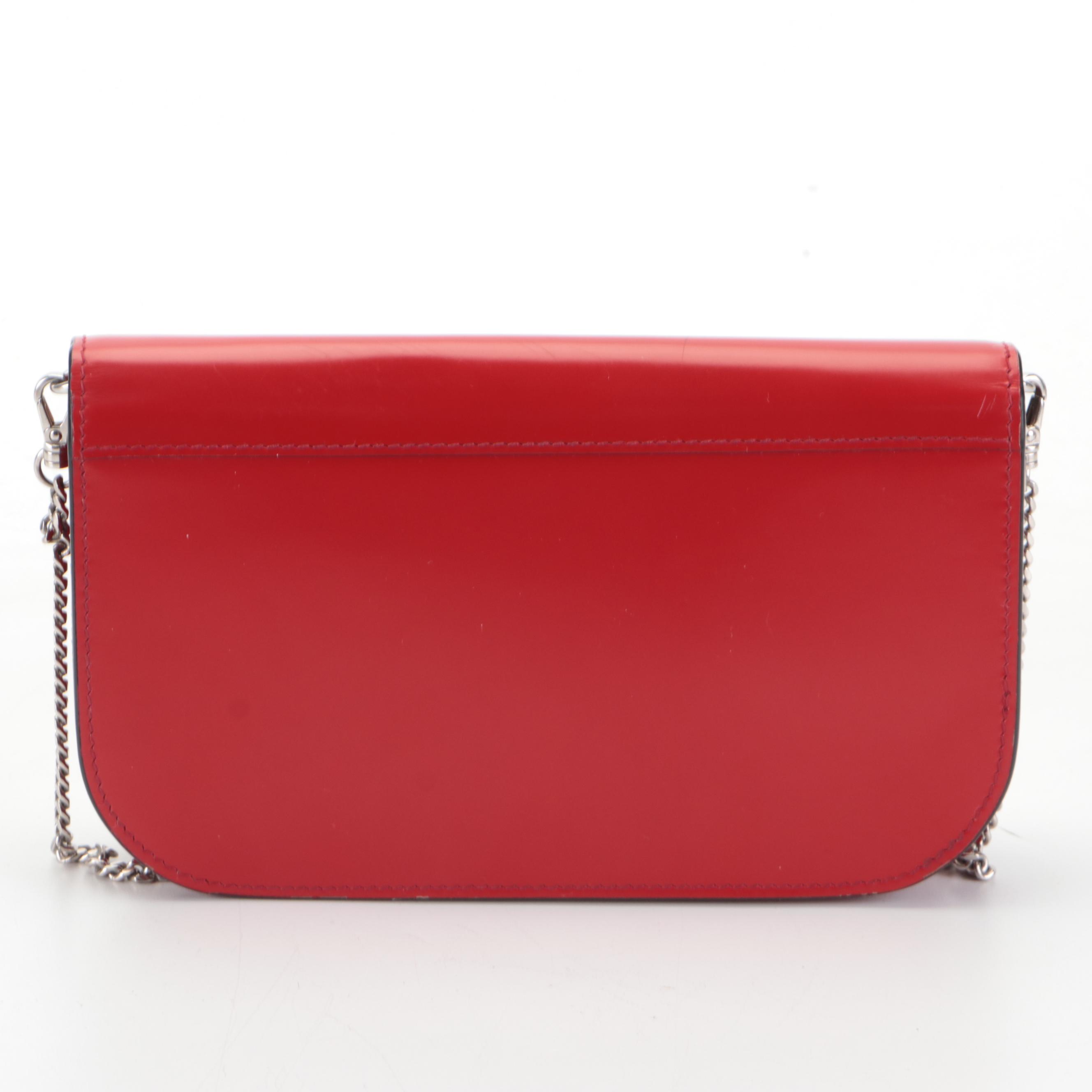 Prada Sybille Mini Crossbody Bag in Red Spazzolato Polished Calfskin