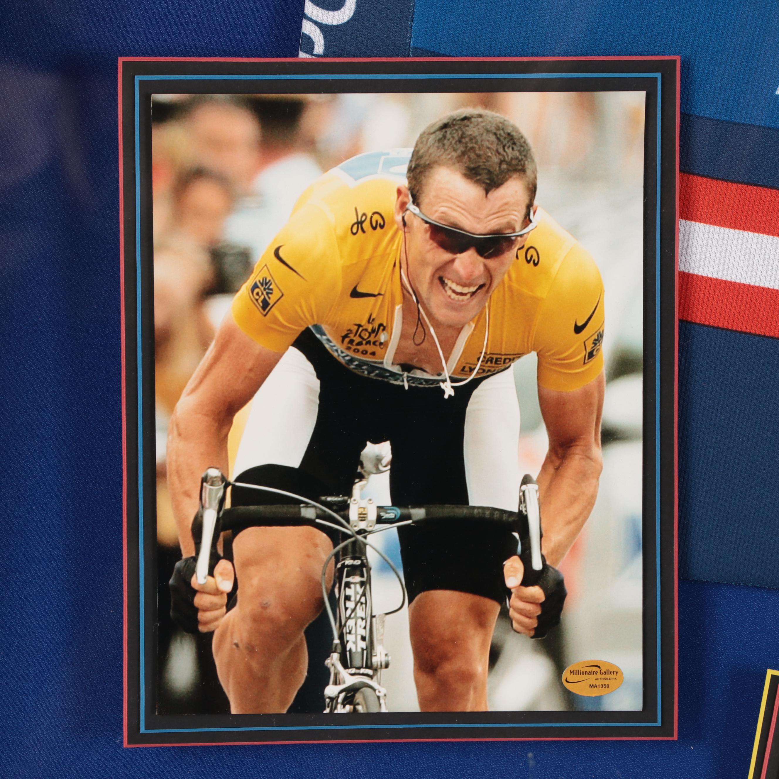 Lance Armstrong Signed "Six-Time Tour De France Champ" Cycling Jersey, COA