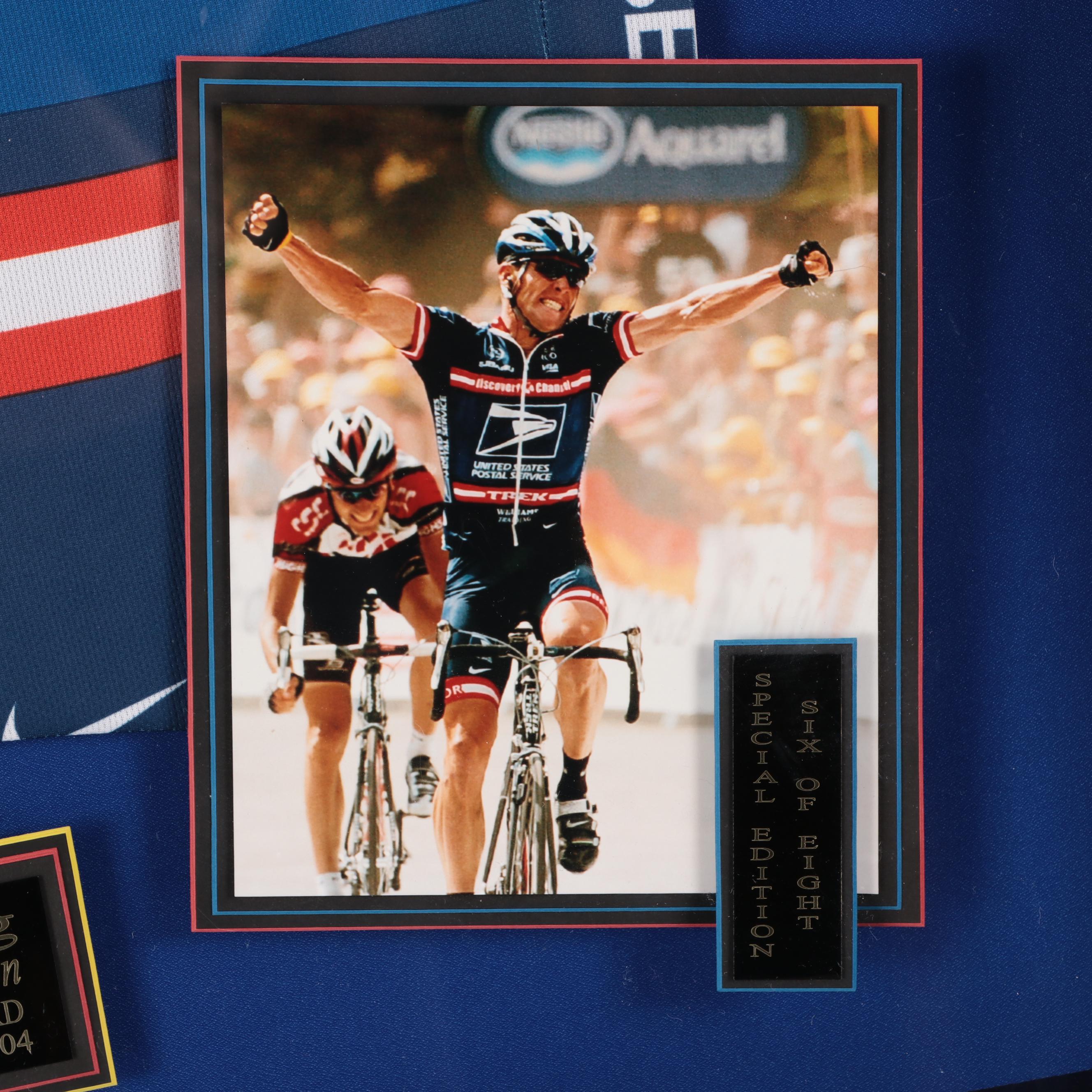 Lance Armstrong Signed "Six-Time Tour De France Champ" Cycling Jersey, COA