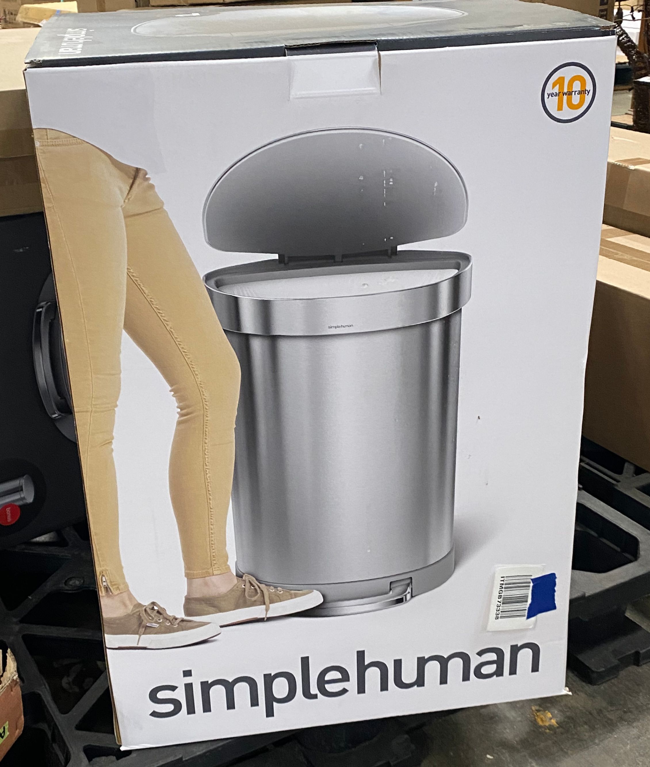 Simplehuman 16 Gallon Stainless Steel Step Trash Can
