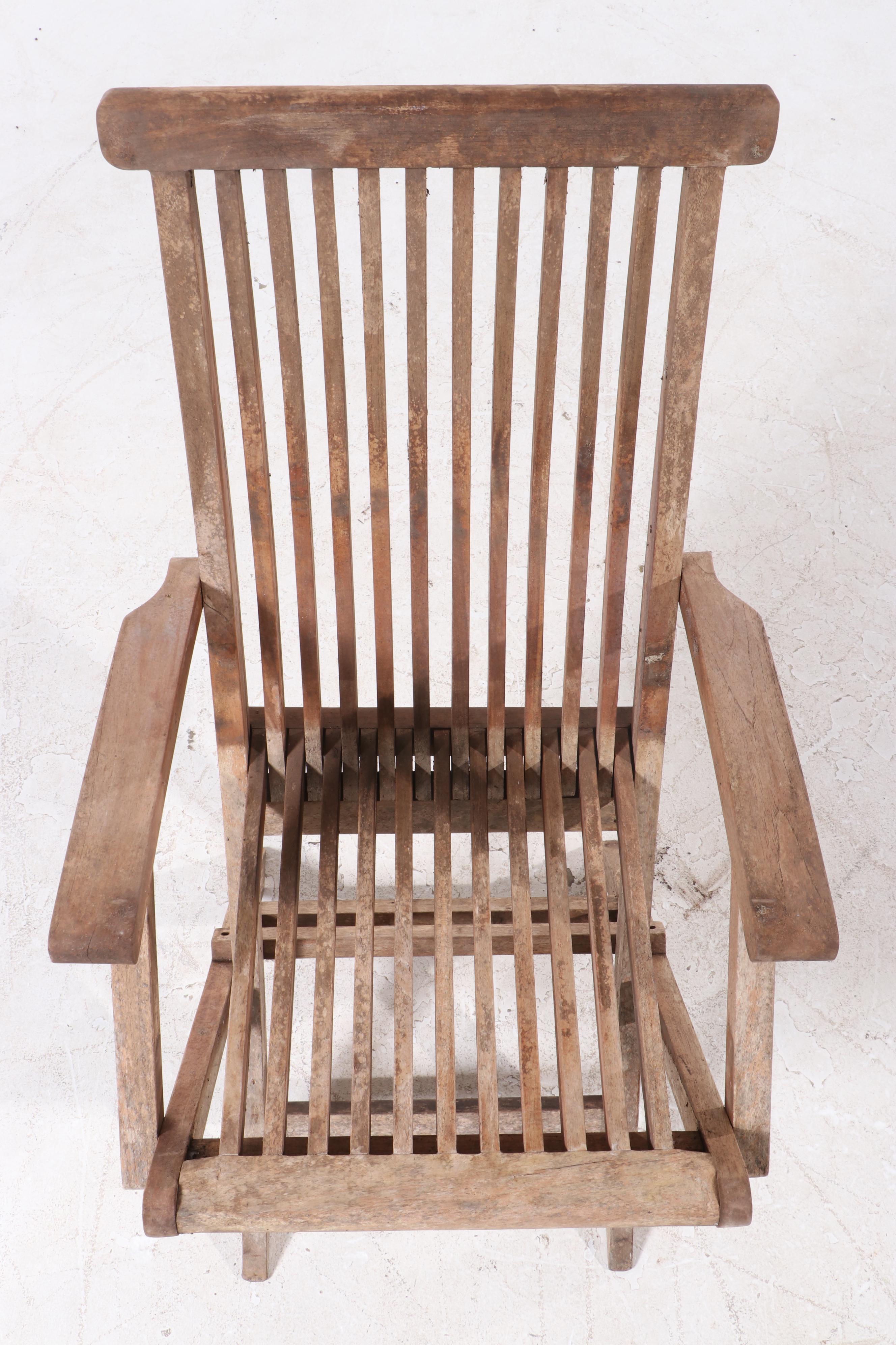 Four Hudson Hill Teak Patio Folding Armchairs