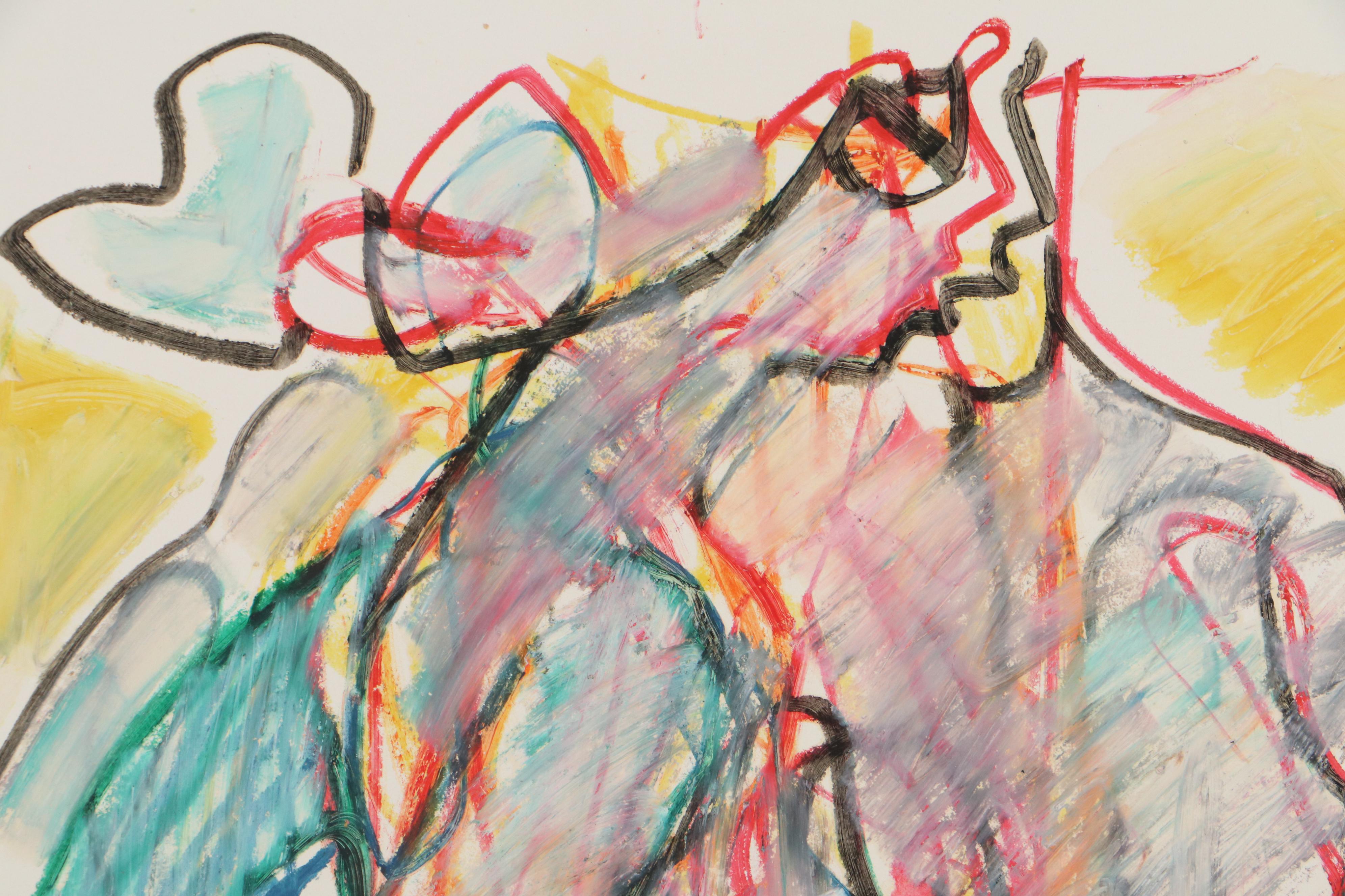 Jack Meanwell Expressionist Figure Drawing, 1981