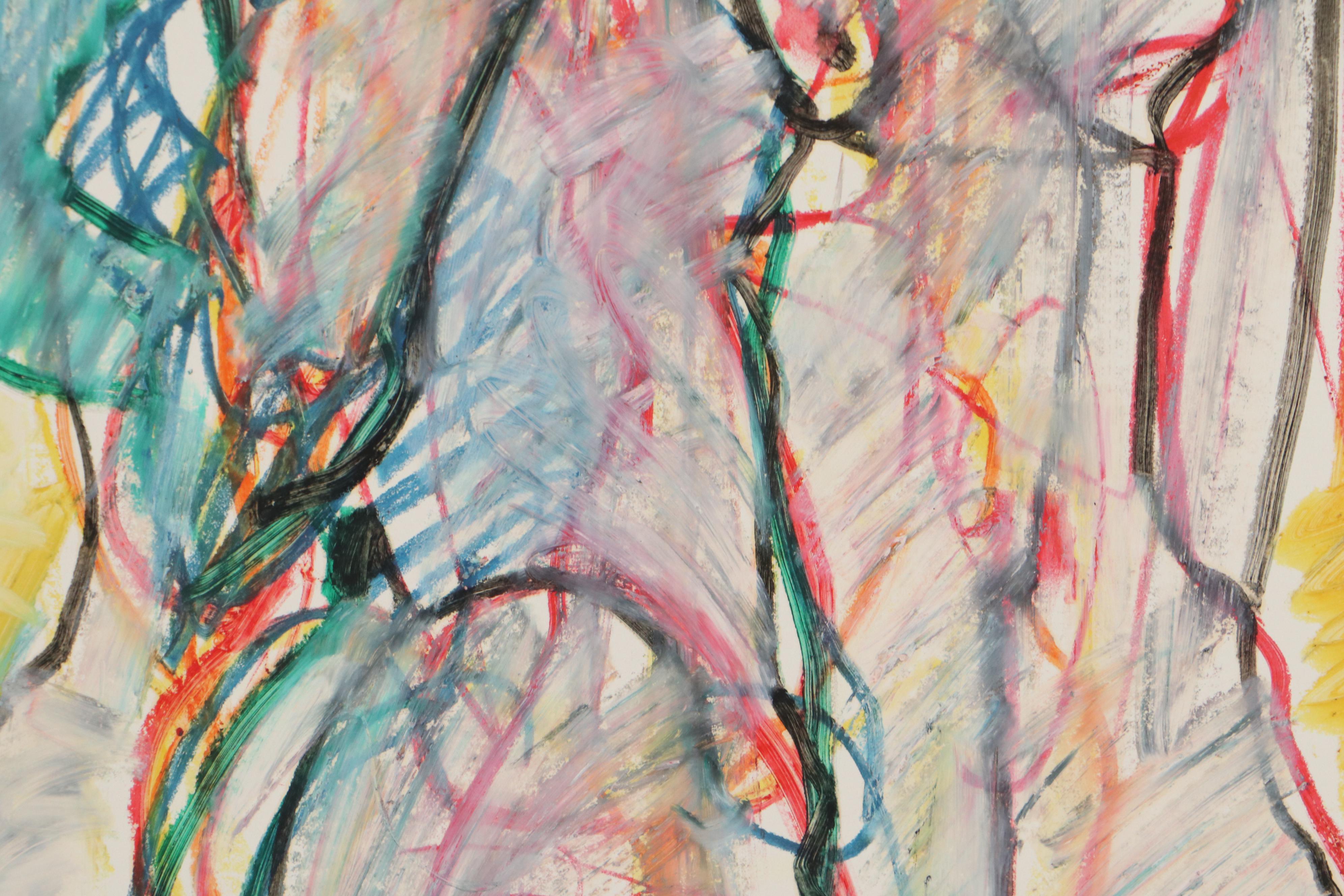 Jack Meanwell Expressionist Figure Drawing, 1981