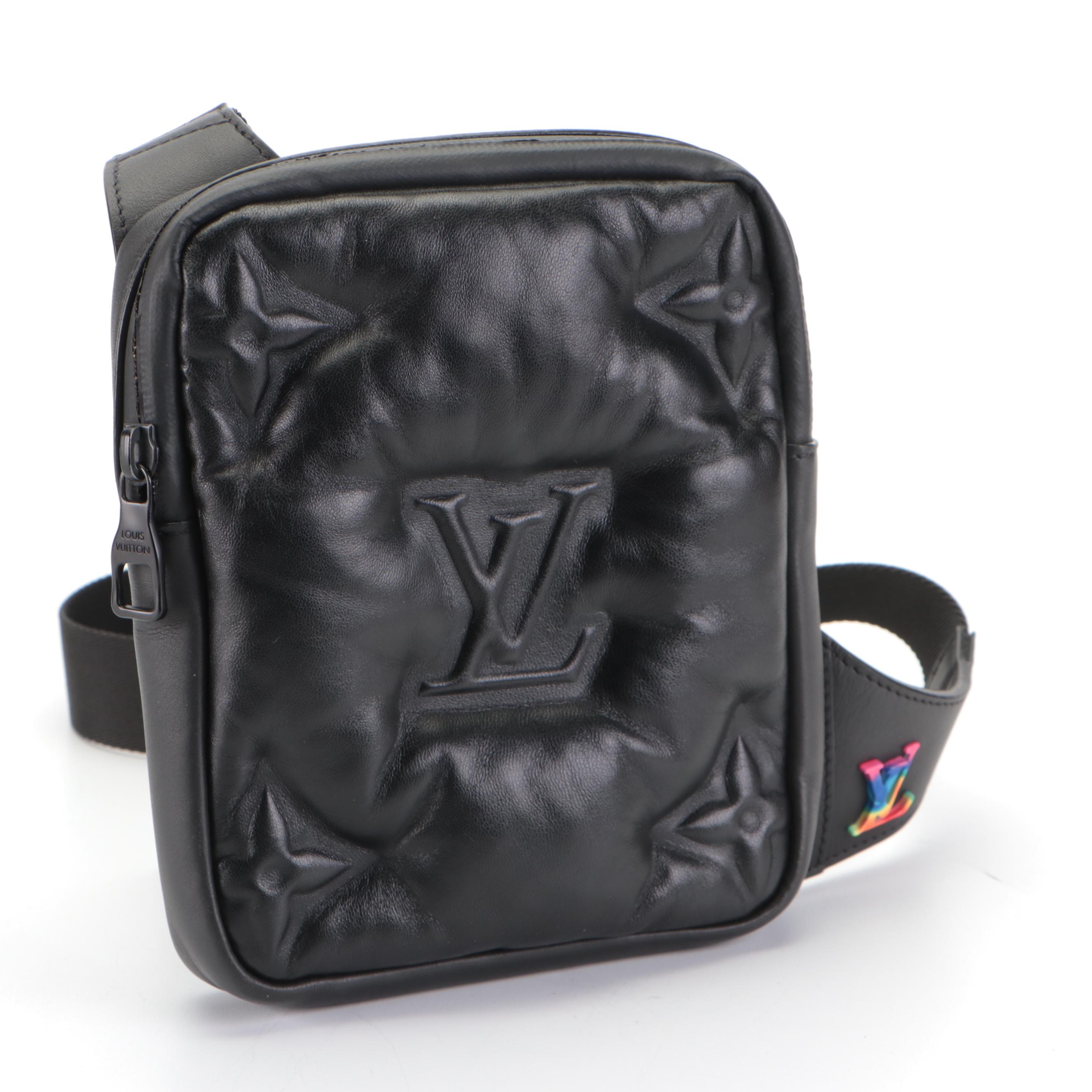 Louis Vuitton '2054' Asymmetrical Sling Bag in Monogram Embossed Puffer Lambskin